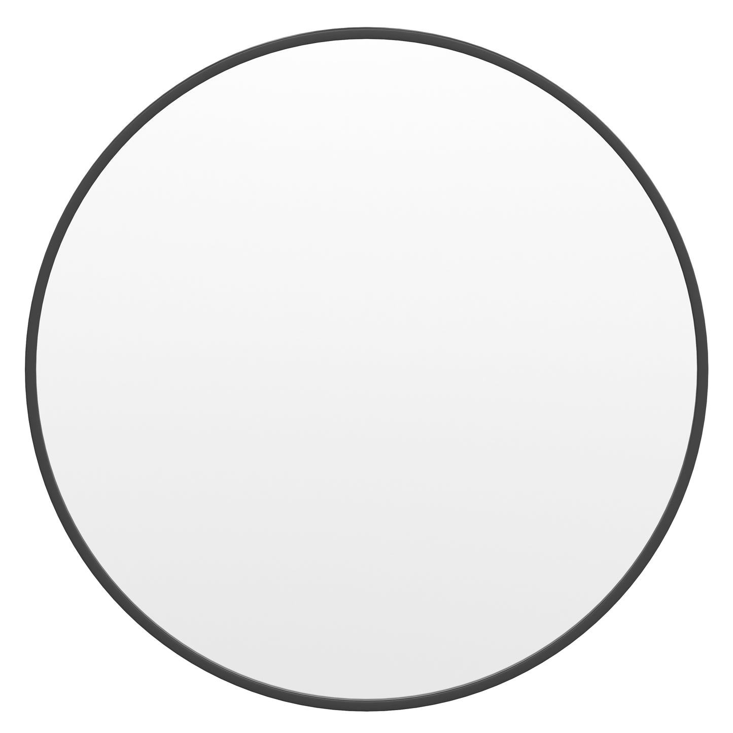 Julianne 30" Round Black Metal Framed Wall Mirror - Large Accent Mirror for Bathroom, Vanity, Entryway, Dining Room, & Living Room Black