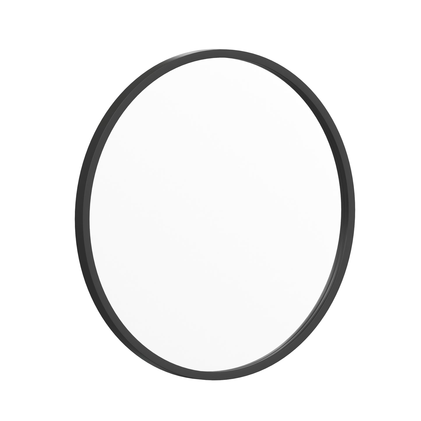 Julianne 20" Round Black Metal Framed Wall Mirror - Large Accent Mirror for Bathroom, Vanity, Entryway, Dining Room, & Living Room Black