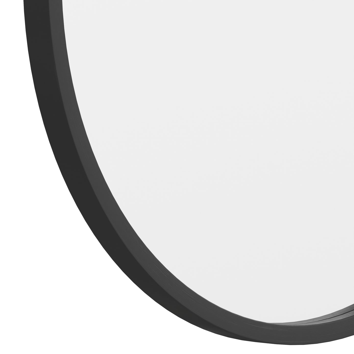 Julianne 20" Round Black Metal Framed Wall Mirror - Large Accent Mirror for Bathroom, Vanity, Entryway, Dining Room, & Living Room Black
