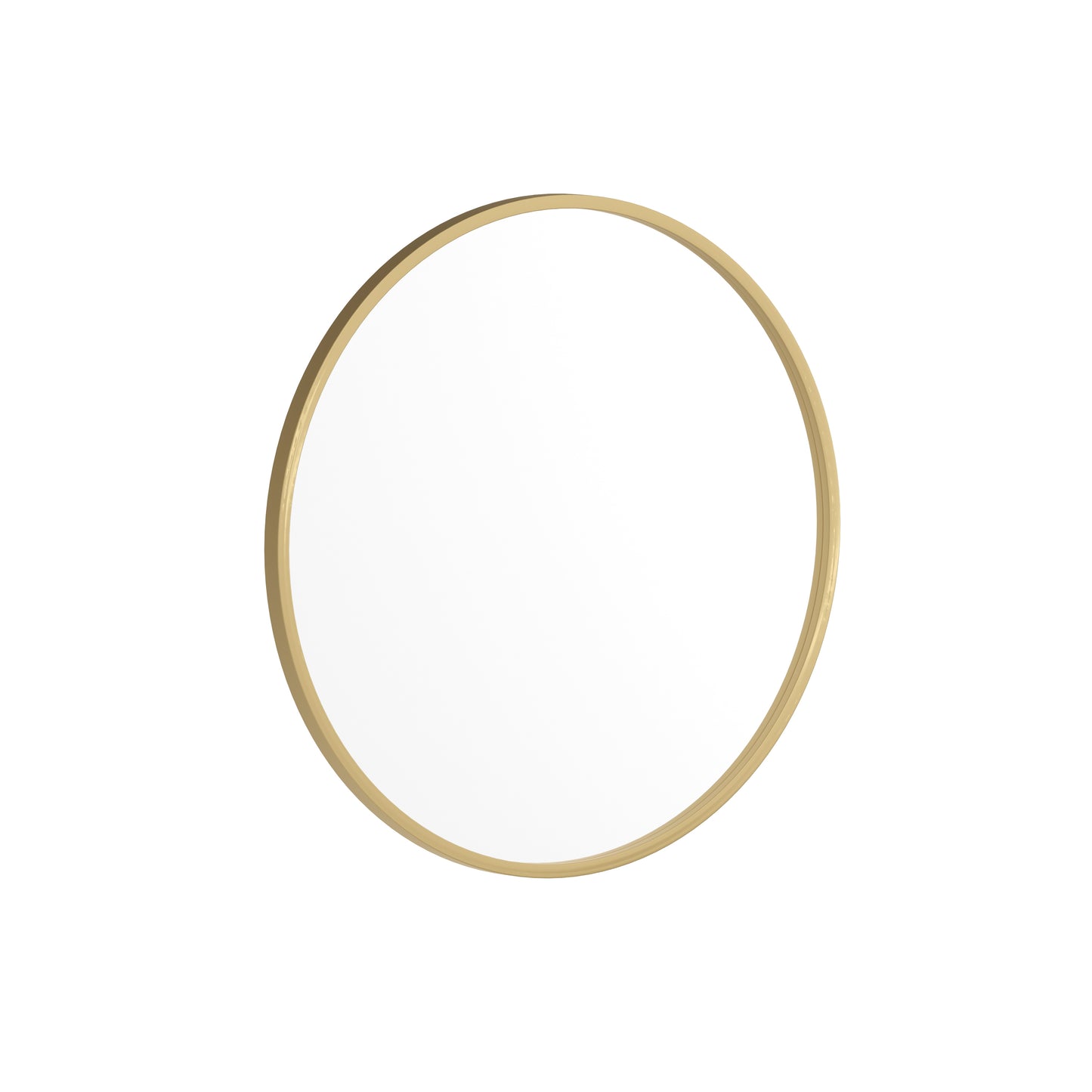 Julianne 24" Round Gold Metal Framed Wall Mirror - Large Accent Mirror for Bathroom, Vanity, Entryway, Dining Room, & Living Room Gold HFKHD-4GD-CRE8-391315-GG