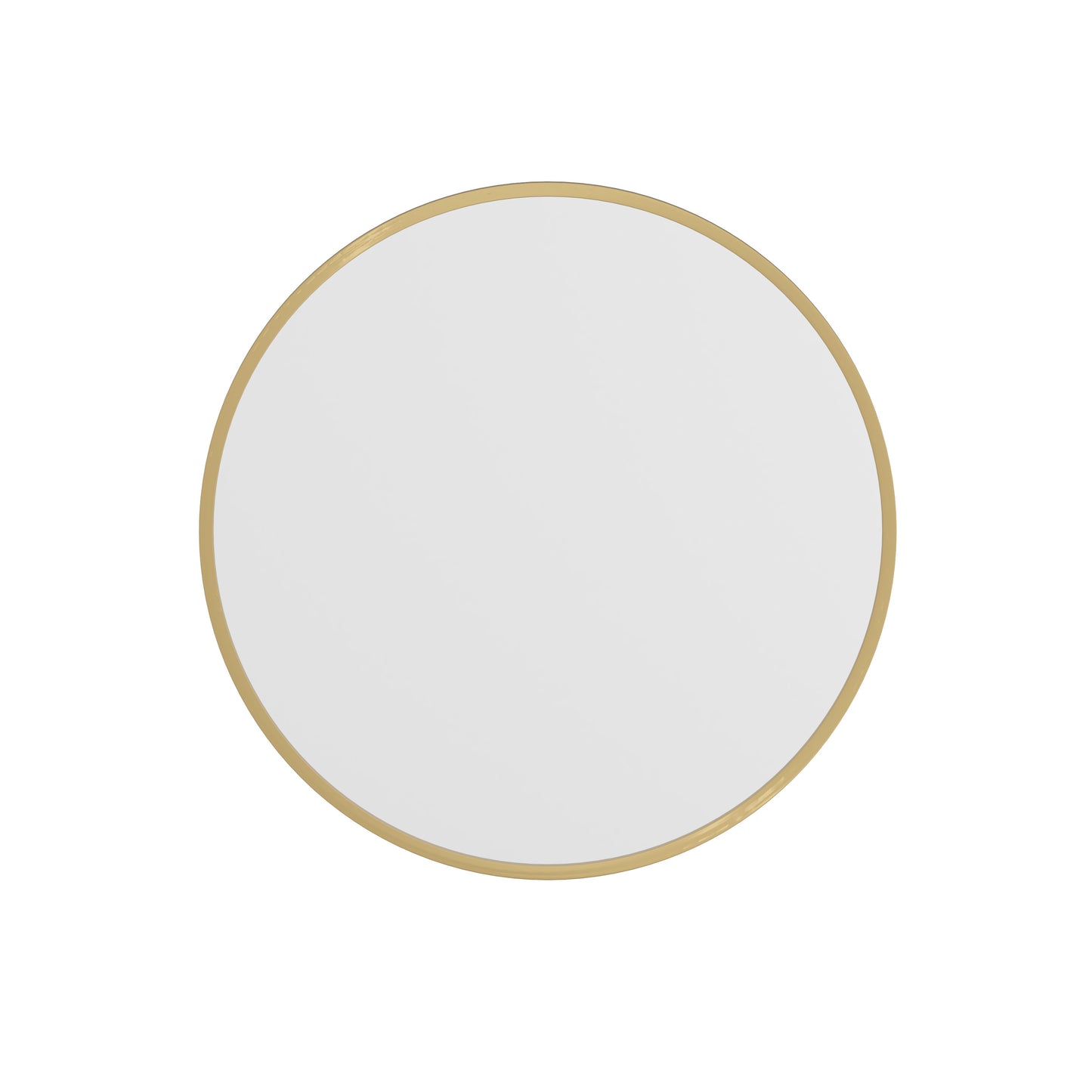 Julianne 24" Round Gold Metal Framed Wall Mirror - Large Accent Mirror for Bathroom, Vanity, Entryway, Dining Room, & Living Room Gold HFKHD-4GD-CRE8-391315-GG
