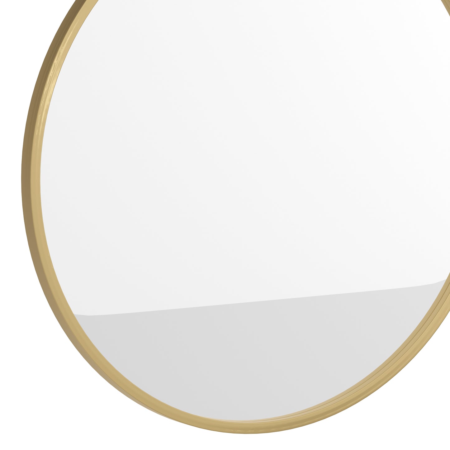 Julianne 24" Round Gold Metal Framed Wall Mirror - Large Accent Mirror for Bathroom, Vanity, Entryway, Dining Room, & Living Room Gold HFKHD-4GD-CRE8-391315-GG