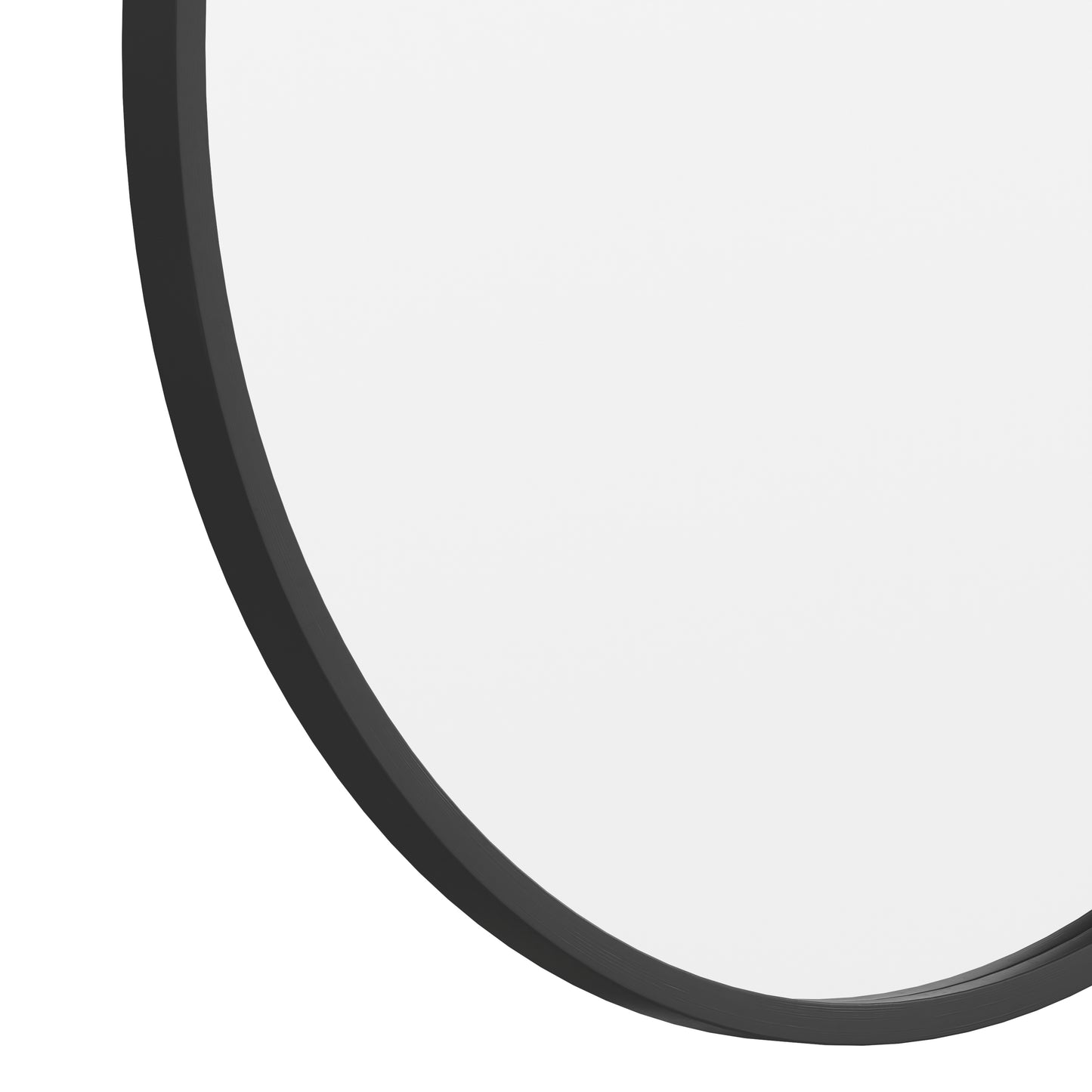 Julianne 24" Round Black Metal Framed Wall Mirror - Large Accent Mirror for Bathroom, Vanity, Entryway, Dining Room, & Living Room Black
