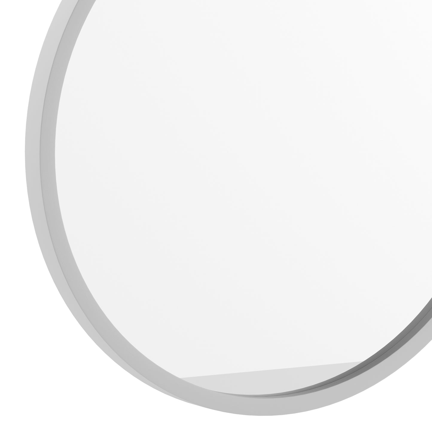 Julianne 16" Round Silver Metal Framed Wall Mirror - Large Accent Mirror for Bathroom, Vanity, Entryway, Dining Room, & Living Room Silver