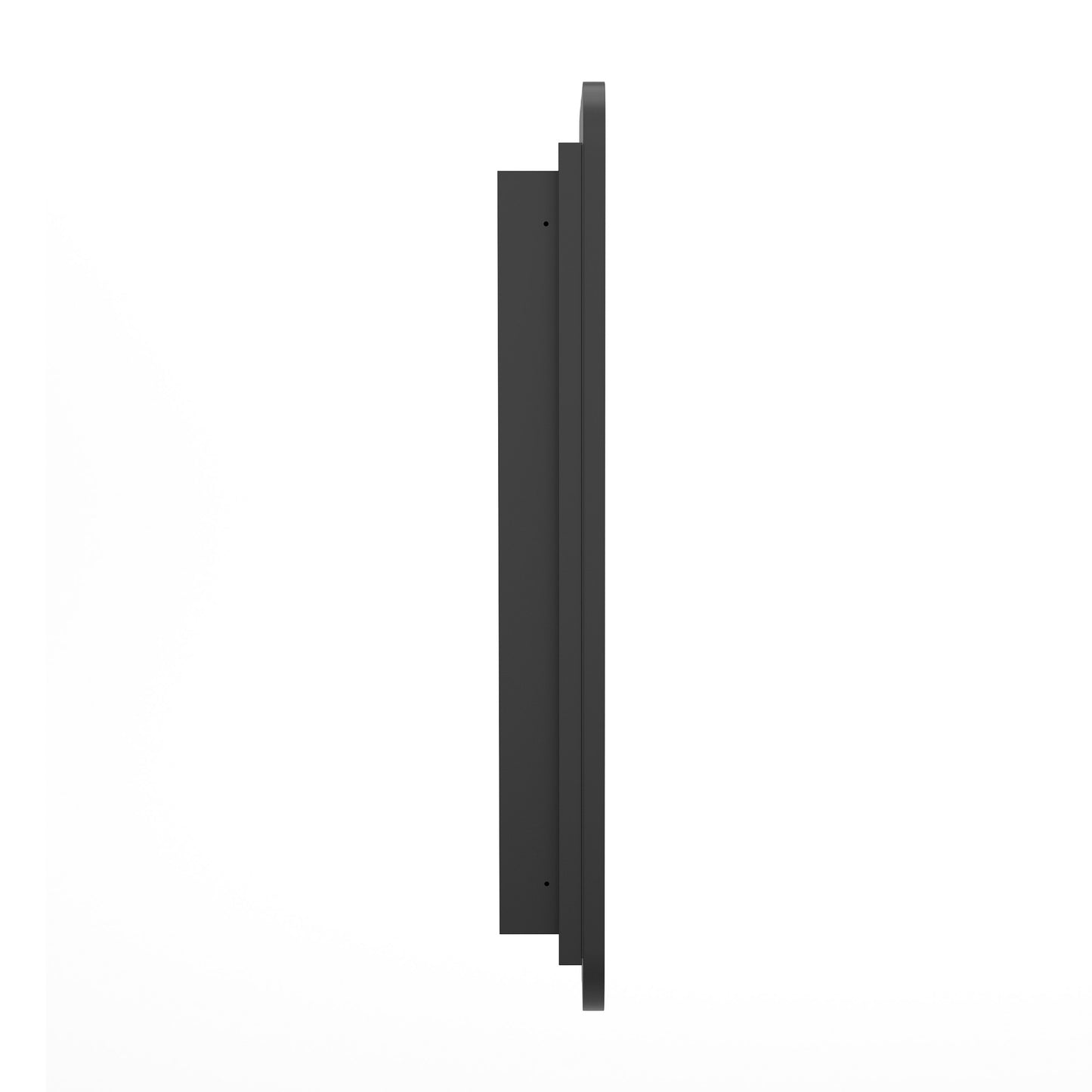 Jolie 24" x 30" Recessed Bathroom Medicine Cabinet with Rounded Beveled Mirror and Reversible Metal Frame in Black Black