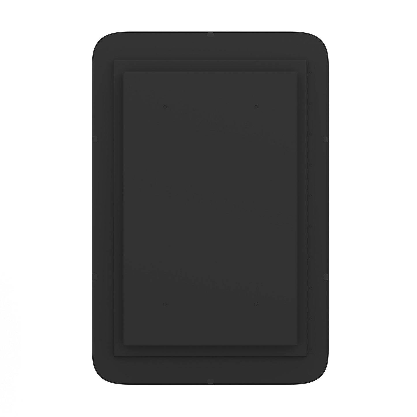 Jolie 16" x 24" Recessed Bathroom Medicine Cabinet with Rounded Beveled Mirror and Reversible Metal Frame in Black Black