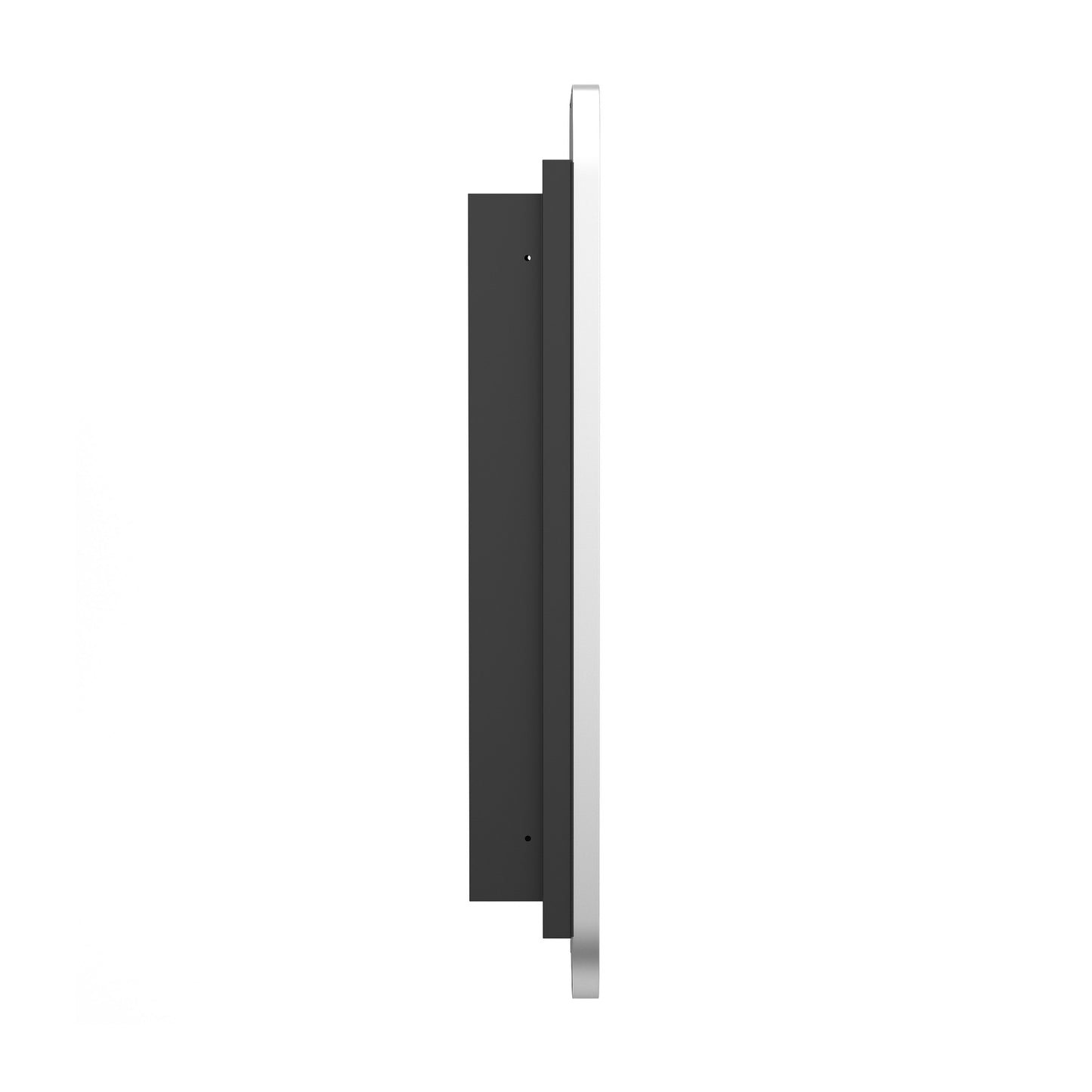 Jolie 16" x 24" Recessed Bathroom Medicine Cabinet with Rounded Beveled Mirror and Reversible Metal Frame in Silver Silver