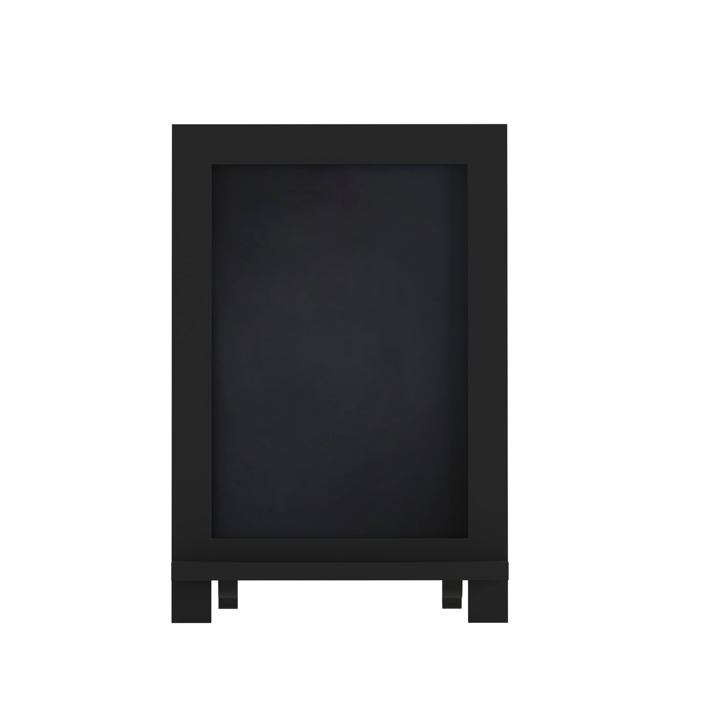Canterbury 9.5" x 14" Black Tabletop Magnetic Chalkboard Sign with Metal Scrolled Legs, Hanging Wall Chalkboard, Countertop Memo Board Black
