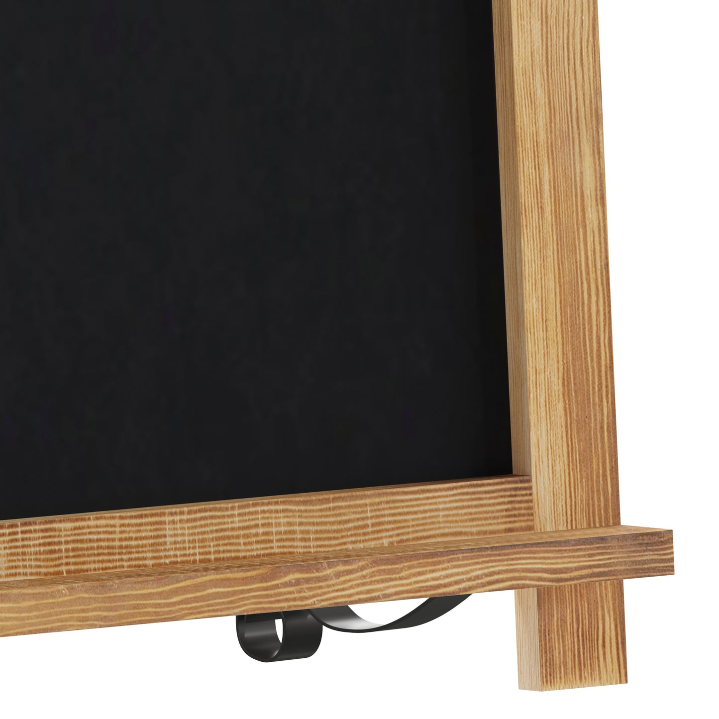 Canterbury 12" x 17" Torched Wood Tabletop Magnetic Chalkboard Sign with Metal Scrolled Legs, Hanging Wall Chalkboard, Countertop Memo Board Torched Brown HFKHD-GDIS-CRE8-622315-GG