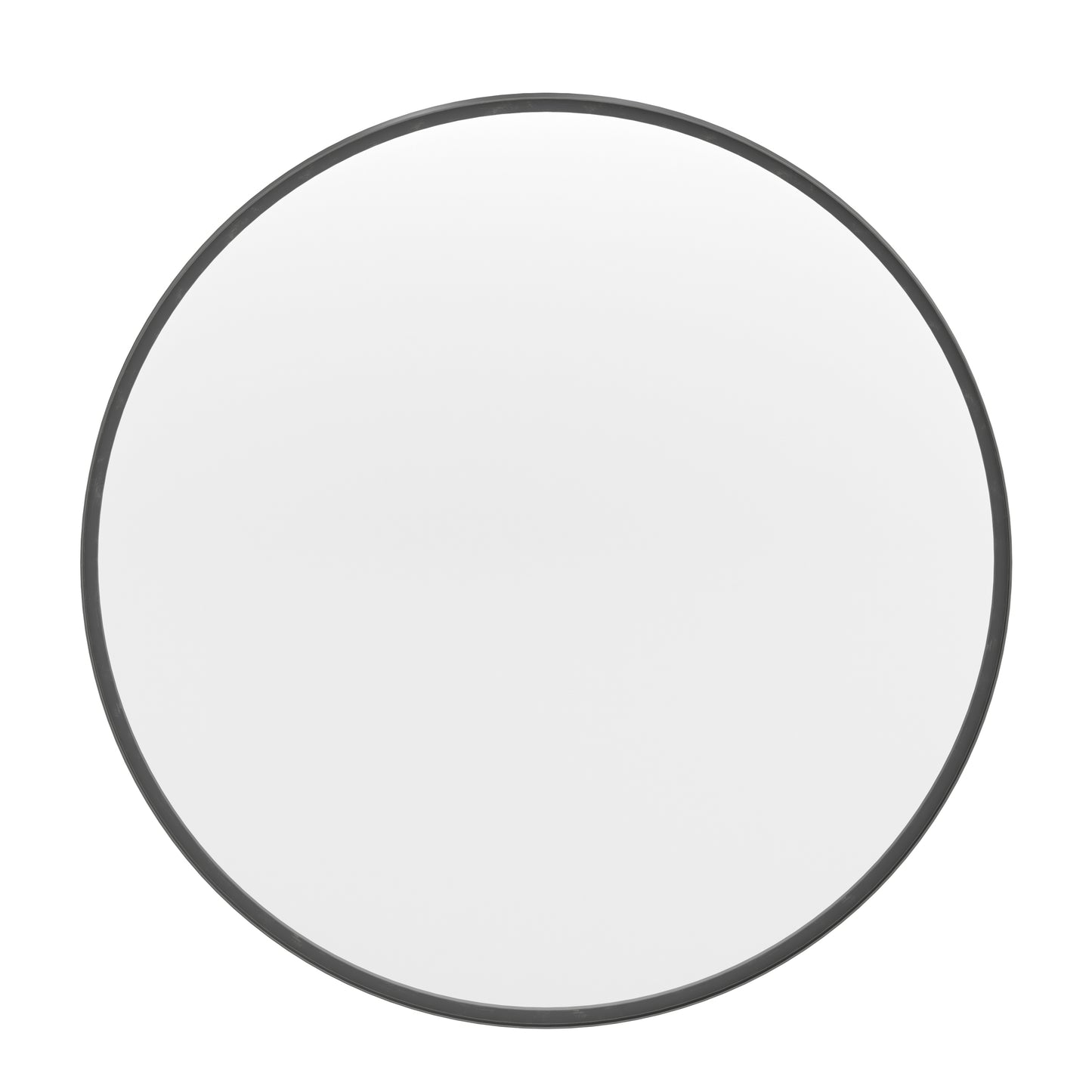 Jennifer 27.5" Round Black Metal Framed Wall Mirror - Large Accent Mirror for Bathroom, Vanity, Entryway, Dining Room, & Living Room Black