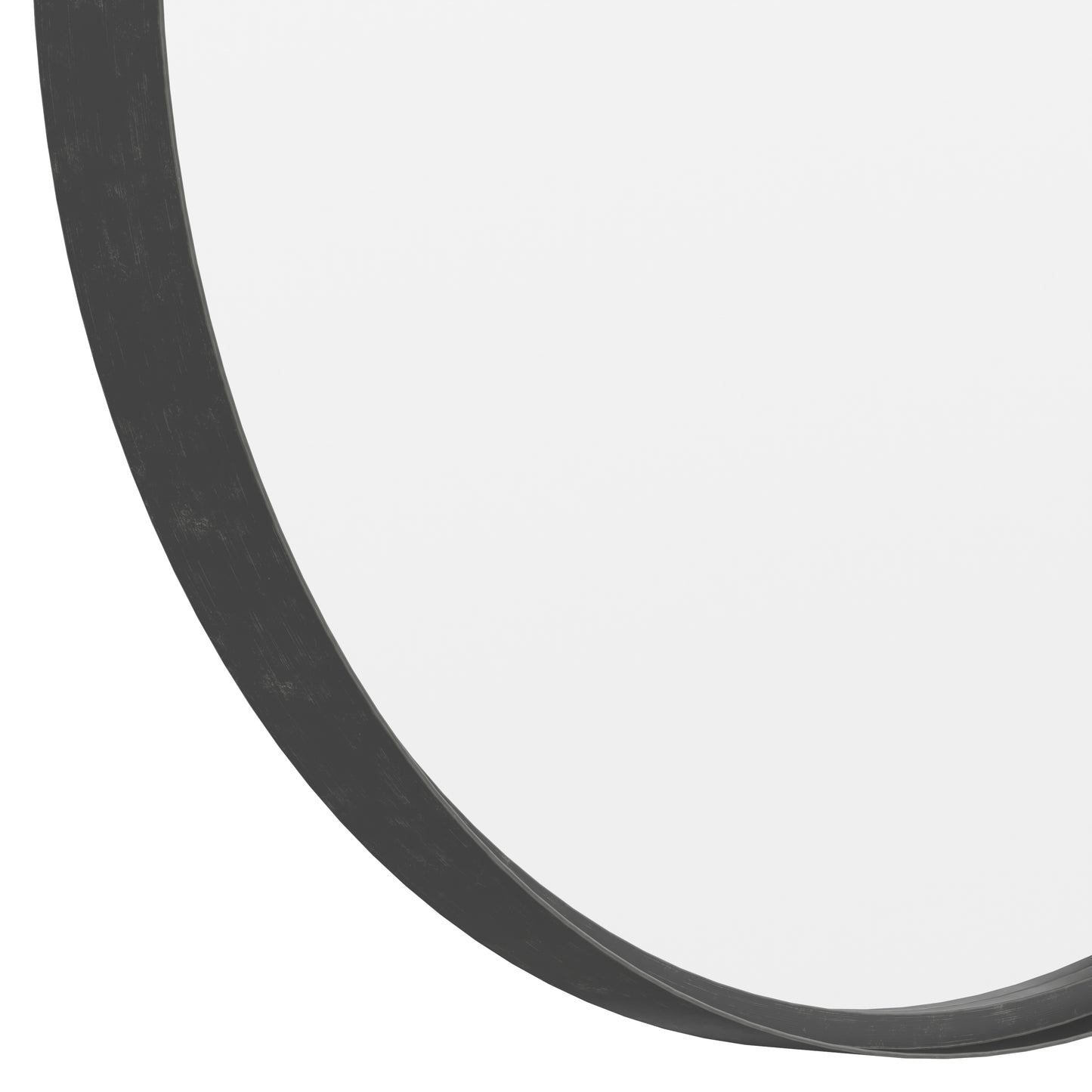 Jennifer 27.5" Round Black Metal Framed Wall Mirror - Large Accent Mirror for Bathroom, Vanity, Entryway, Dining Room, & Living Room Black