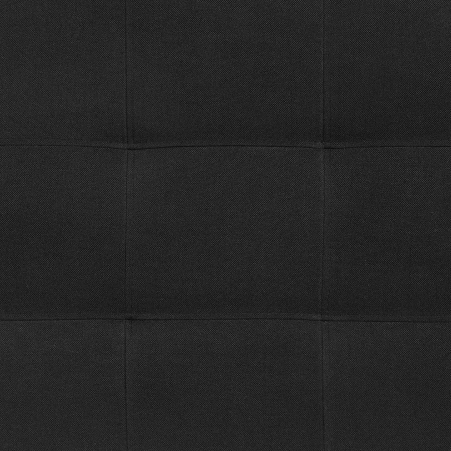 Bedford Tufted Upholstered Full Size Headboard in Black Fabric Black
