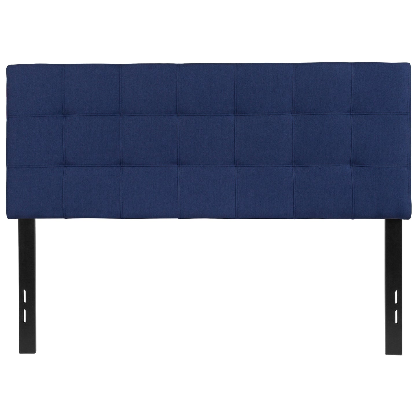 Bedford Tufted Upholstered Full Size Headboard in Navy Fabric Navy