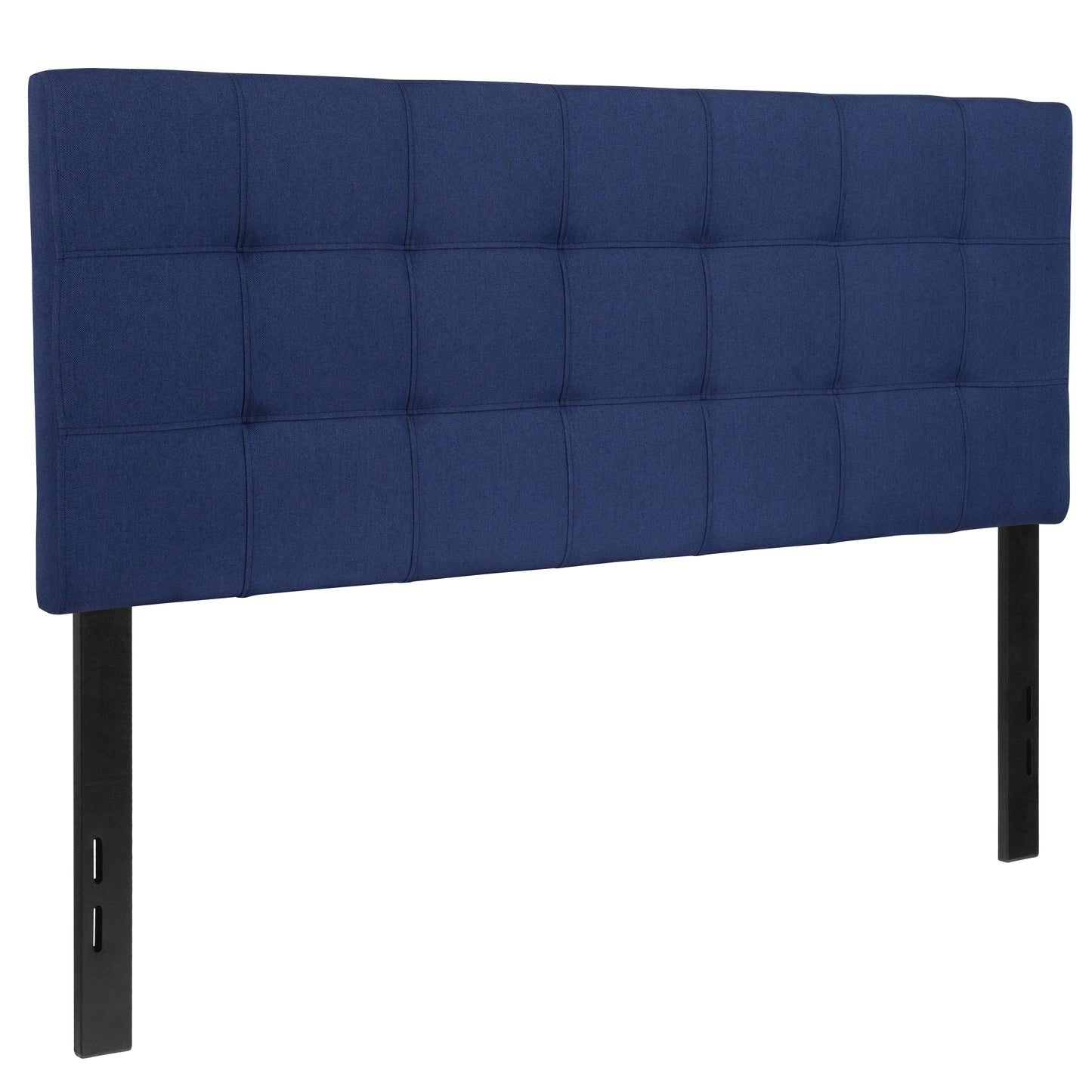 Bedford Tufted Upholstered Full Size Headboard in Navy Fabric Navy