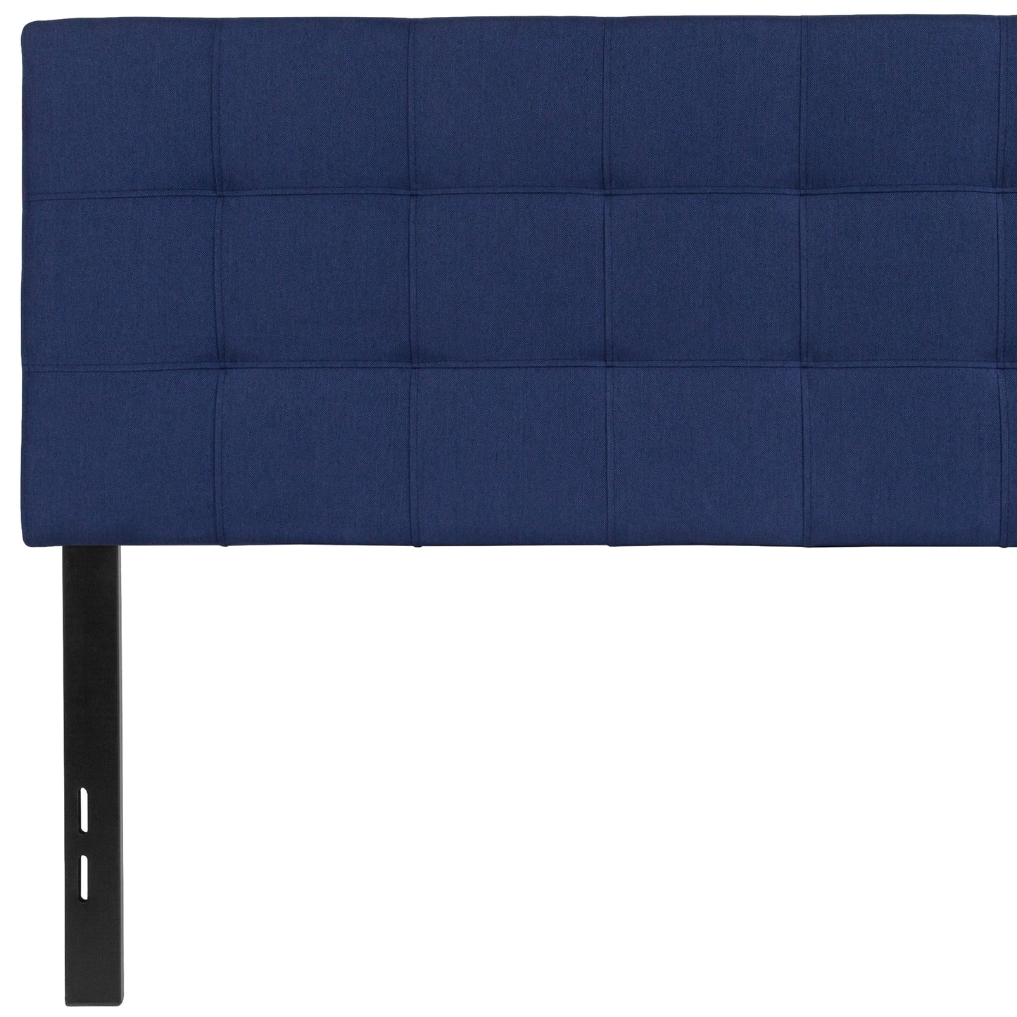Bedford Tufted Upholstered Full Size Headboard in Navy Fabric Navy