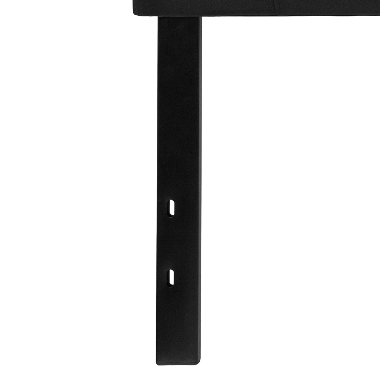 Bedford Tufted Upholstered King Size Headboard in Black Fabric Black