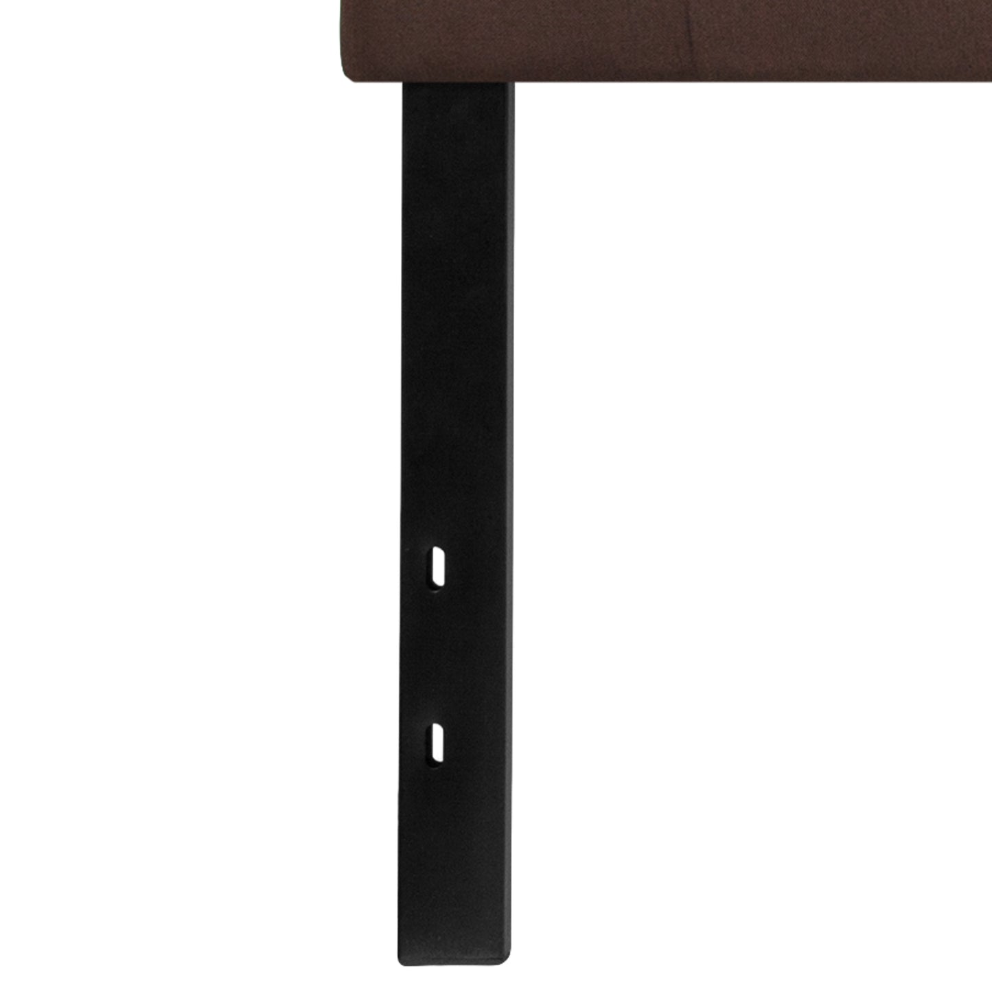 Bedford Tufted Upholstered King Size Headboard in Dark Brown Fabric Dark Brown