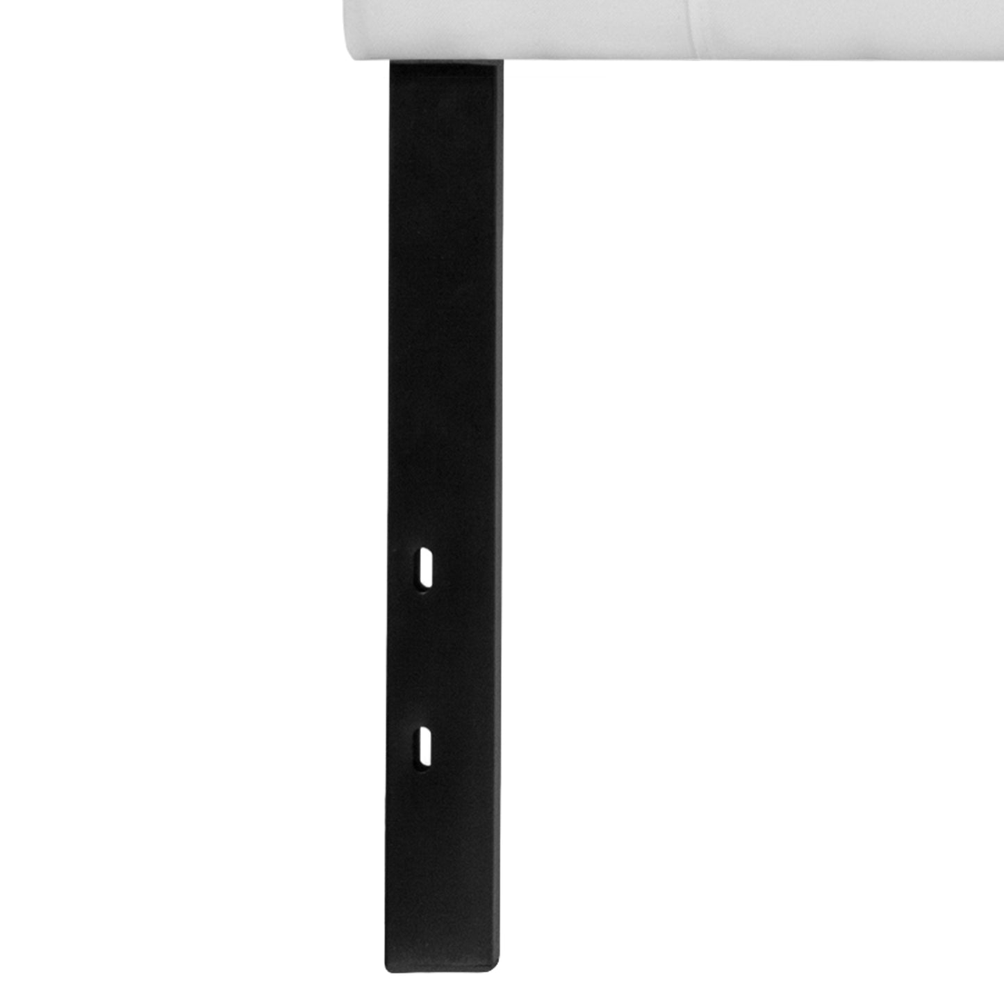 Bedford Tufted Upholstered King Size Headboard in White Fabric White