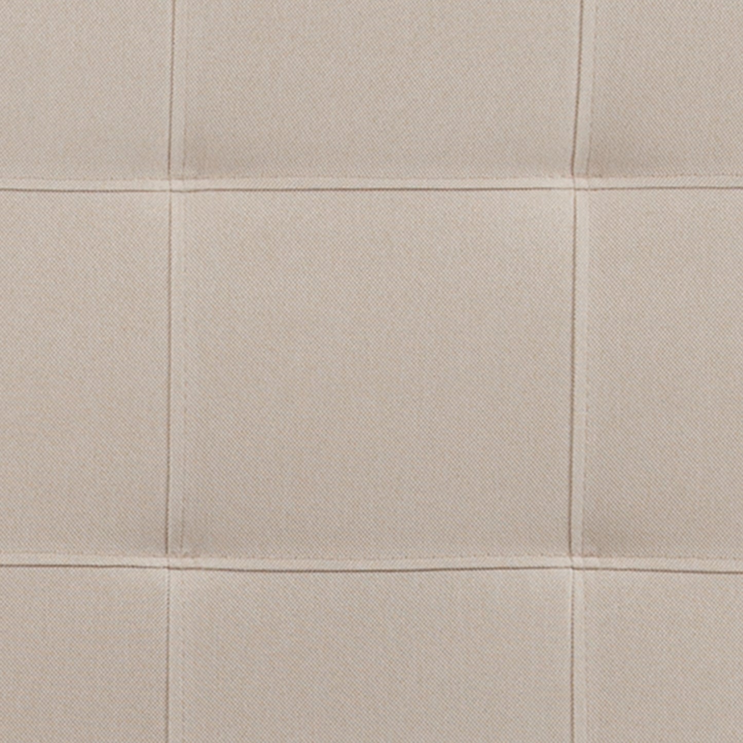 Bedford Tufted Upholstered Queen Size Headboard in Beige Fabric Beige