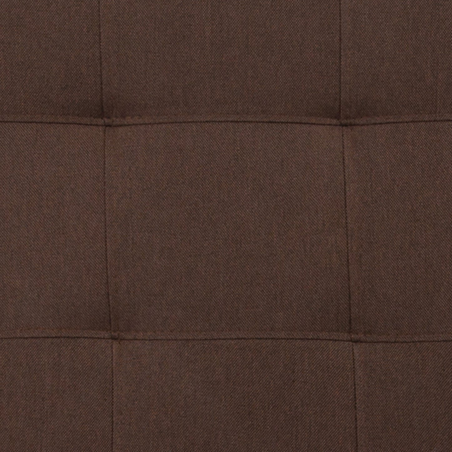 Bedford Tufted Upholstered Queen Size Headboard in Dark Brown Fabric Dark Brown