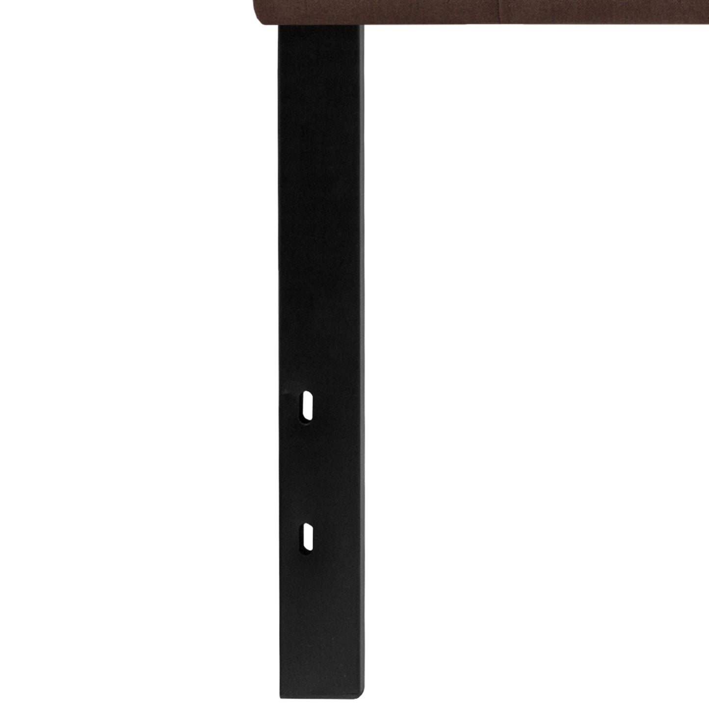 Bedford Tufted Upholstered Queen Size Headboard in Dark Brown Fabric Dark Brown