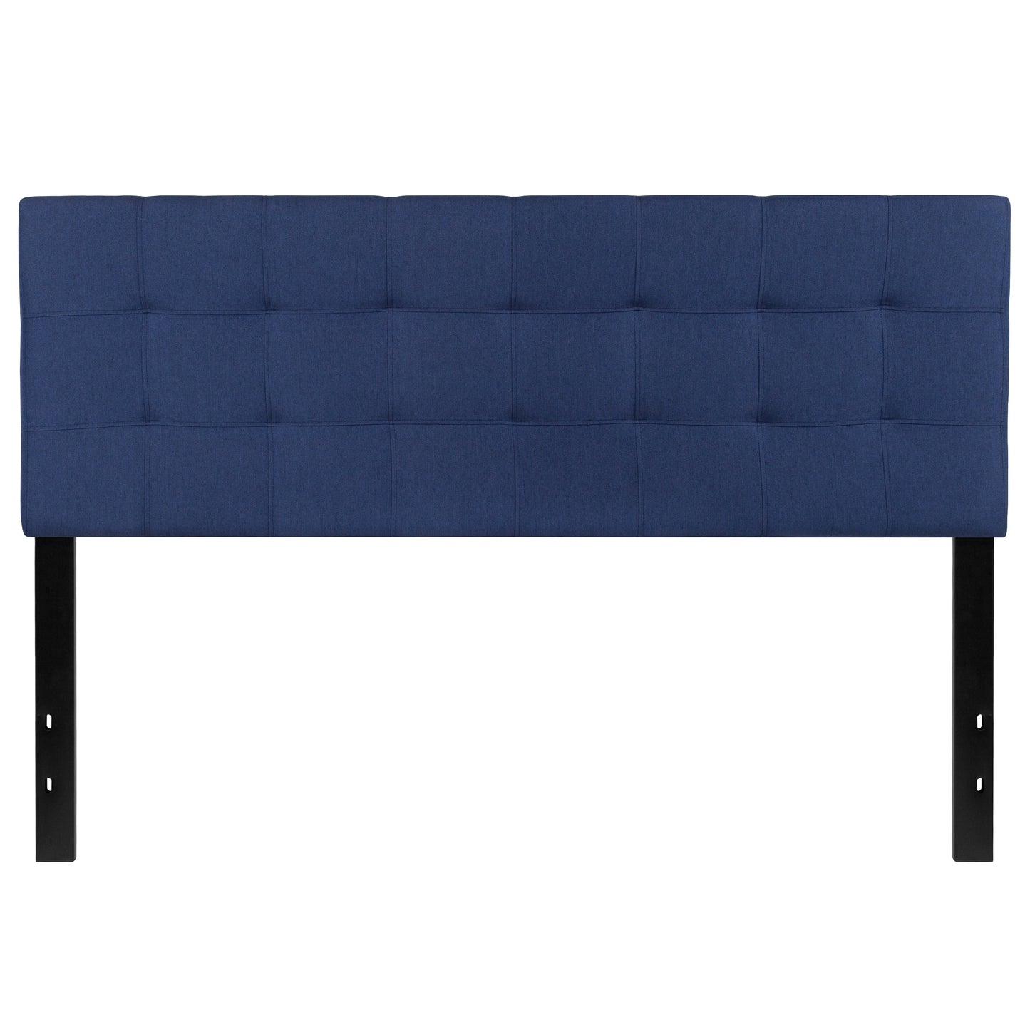 Bedford Tufted Upholstered Queen Size Headboard in Navy Fabric Navy