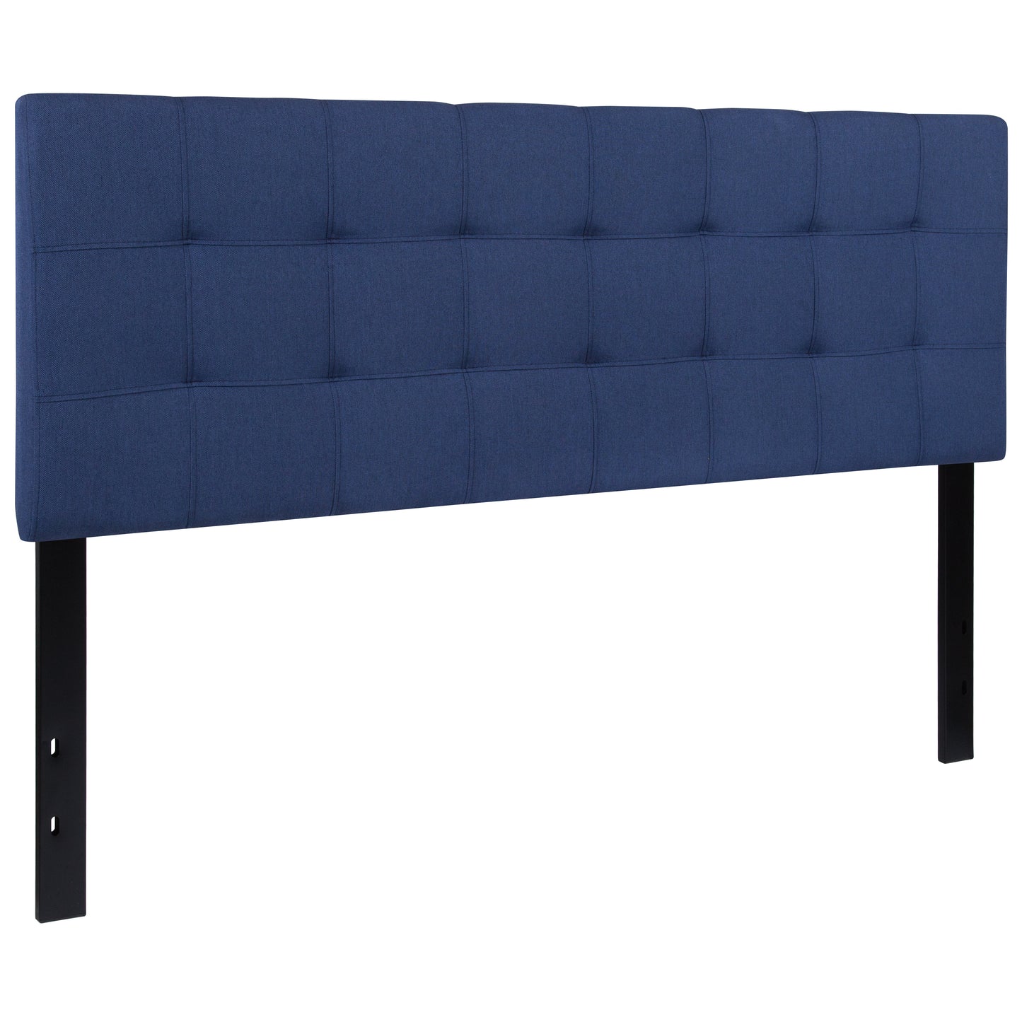 Bedford Tufted Upholstered Queen Size Headboard in Navy Fabric Navy