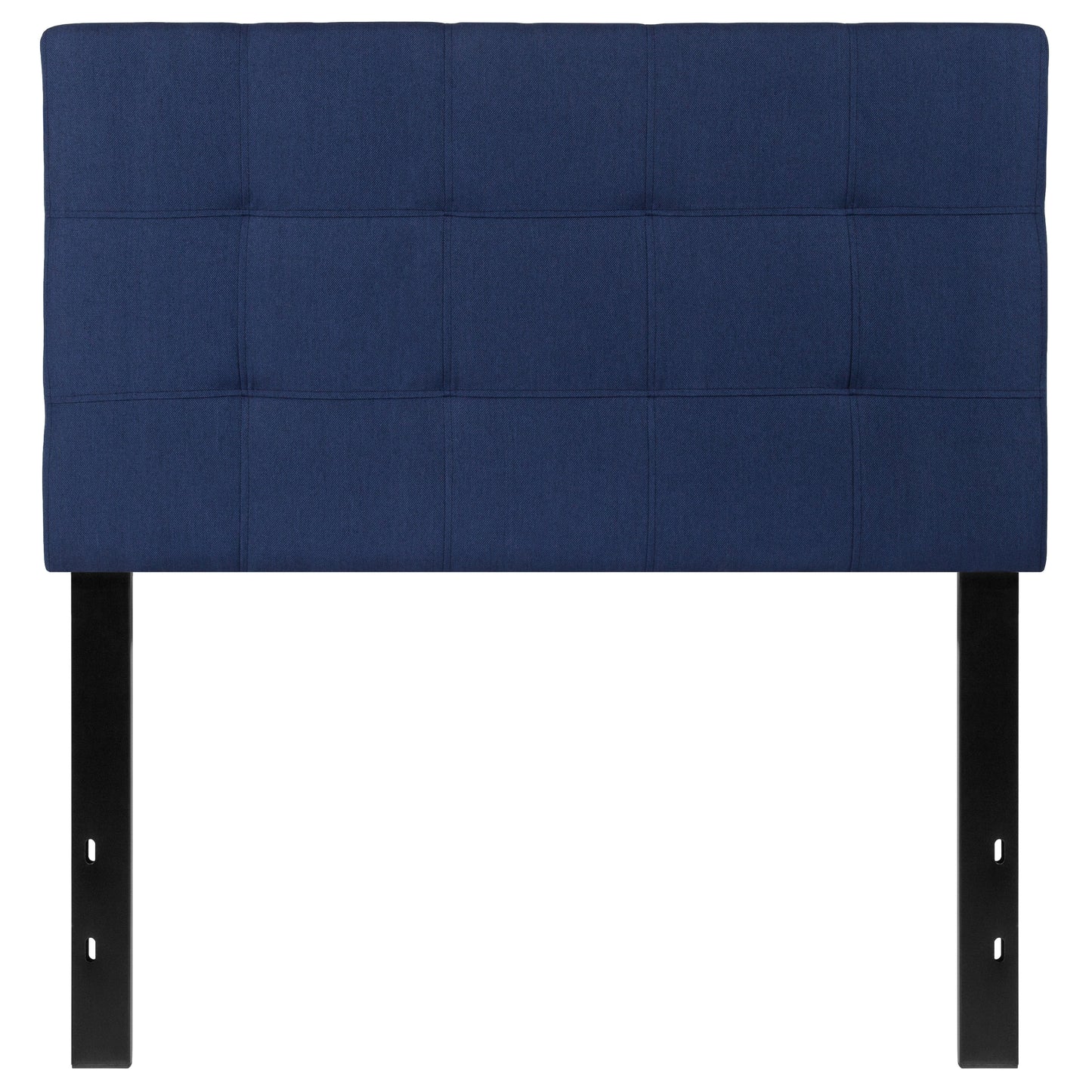 Bedford Tufted Upholstered Twin Size Headboard in Navy Fabric Navy