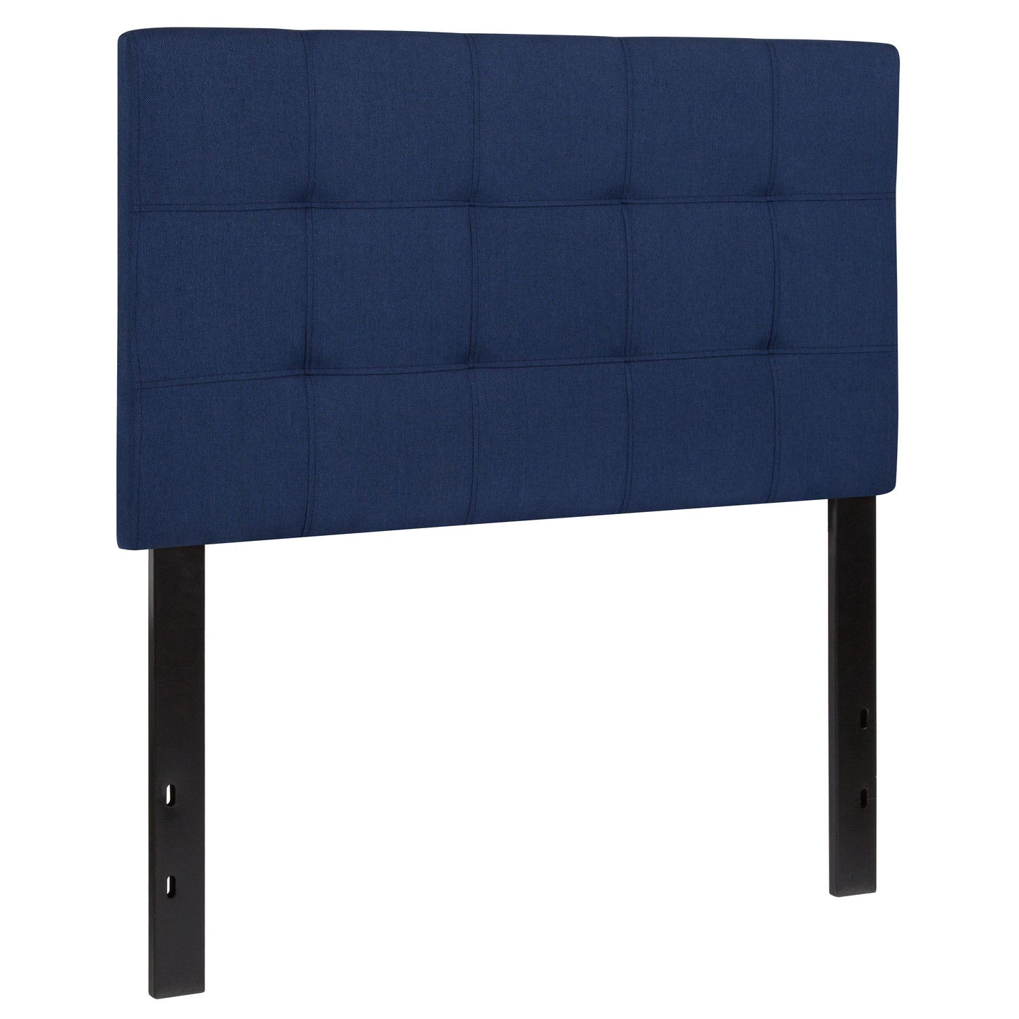 Bedford Tufted Upholstered Twin Size Headboard in Navy Fabric Navy