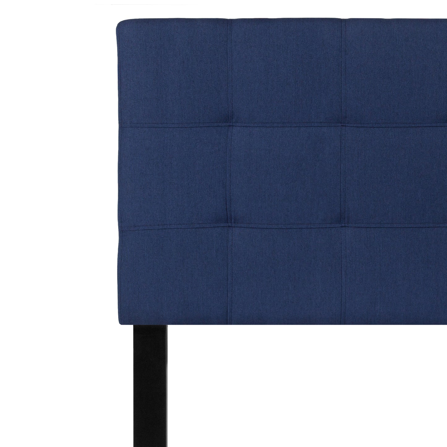 Bedford Tufted Upholstered Twin Size Headboard in Navy Fabric Navy
