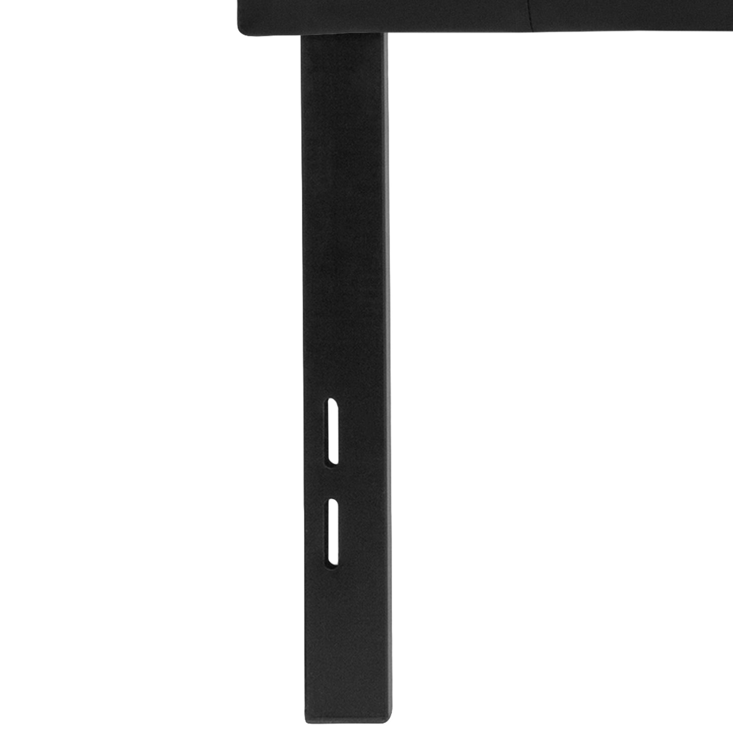 Lennox Tufted Upholstered Full Size Headboard in Black Vinyl Black