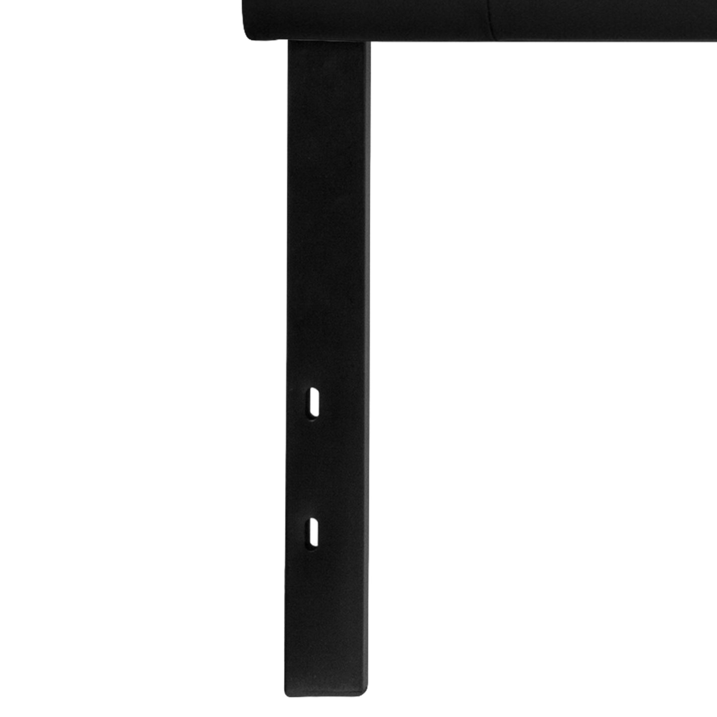 Lennox Tufted Upholstered King Size Headboard in Black Vinyl Black