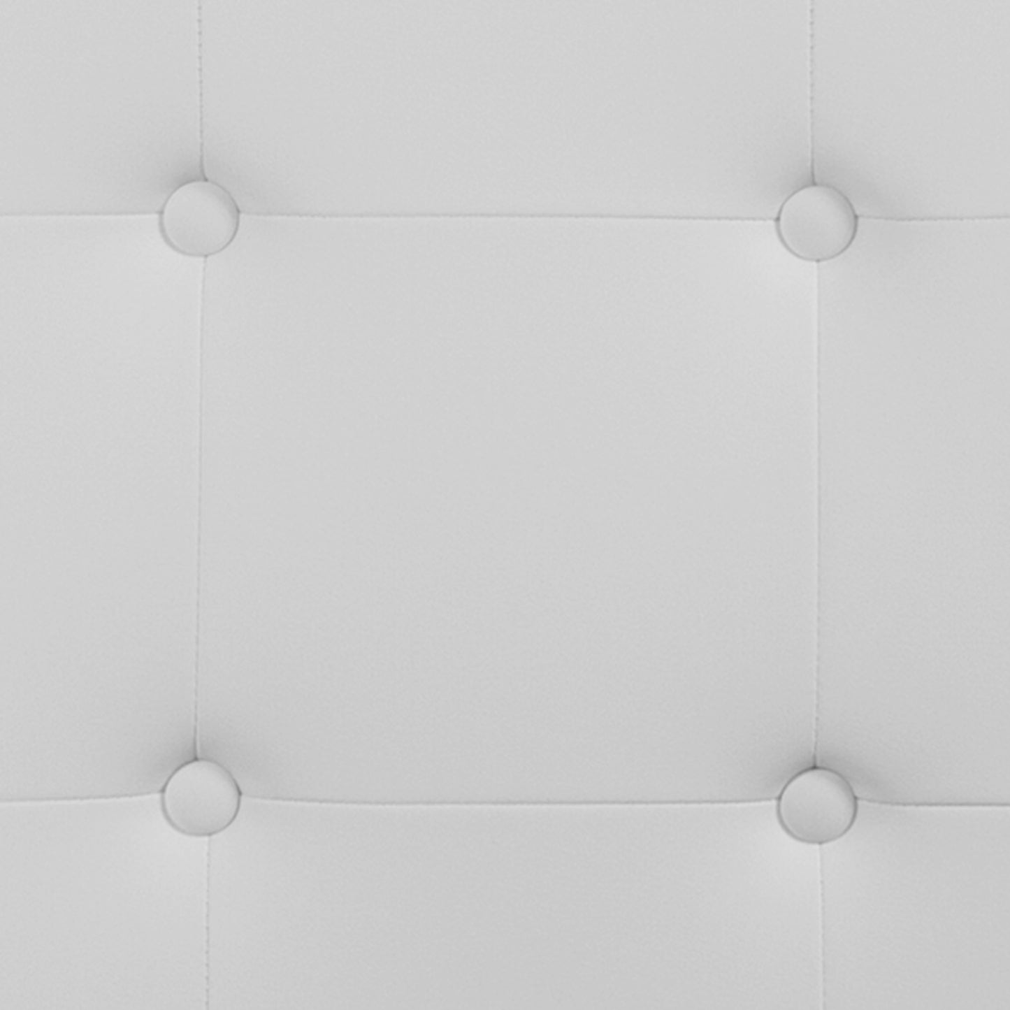Lennox Tufted Upholstered Queen Size Headboard in White Vinyl White