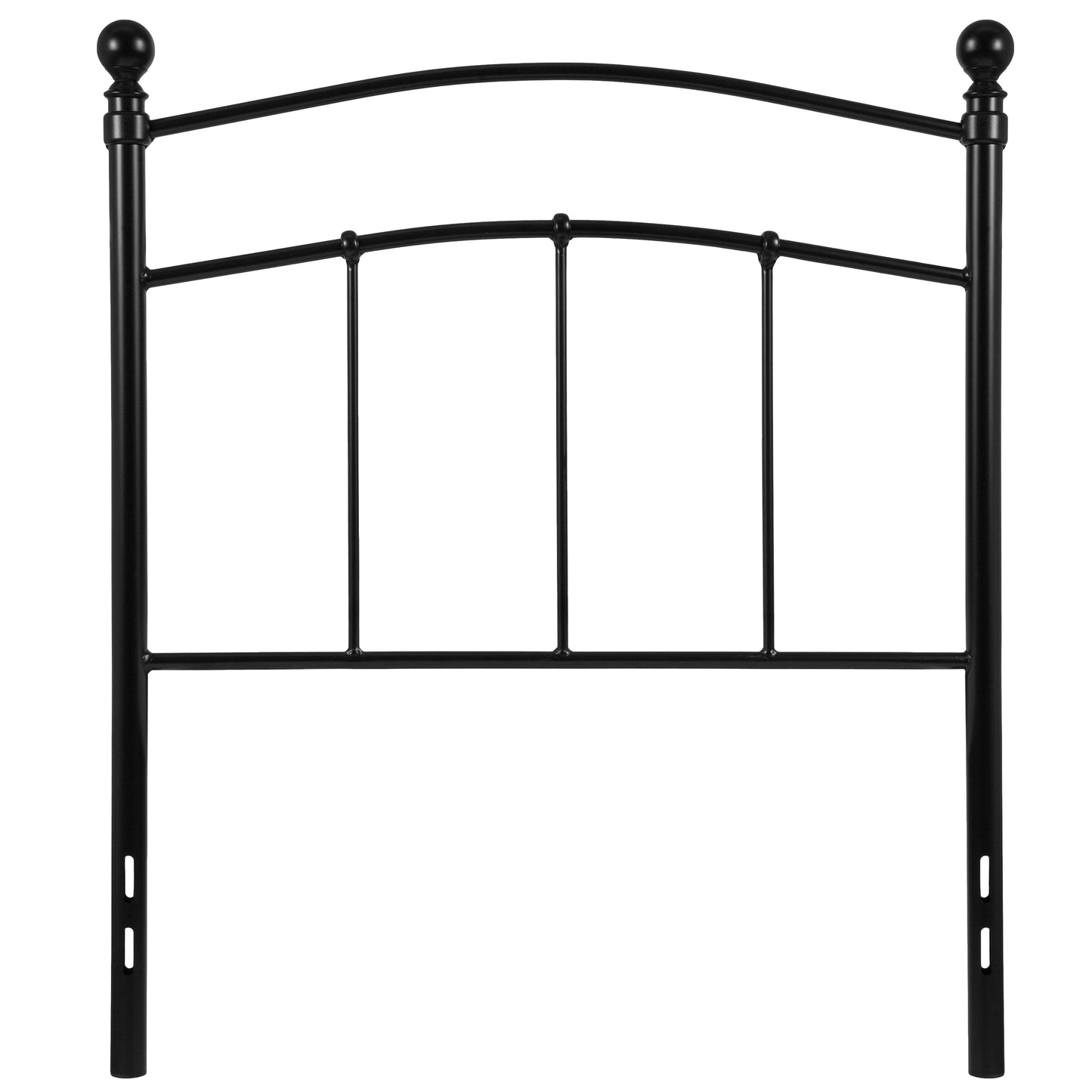Woodstock Decorative Black Metal Twin Size Headboard Black
