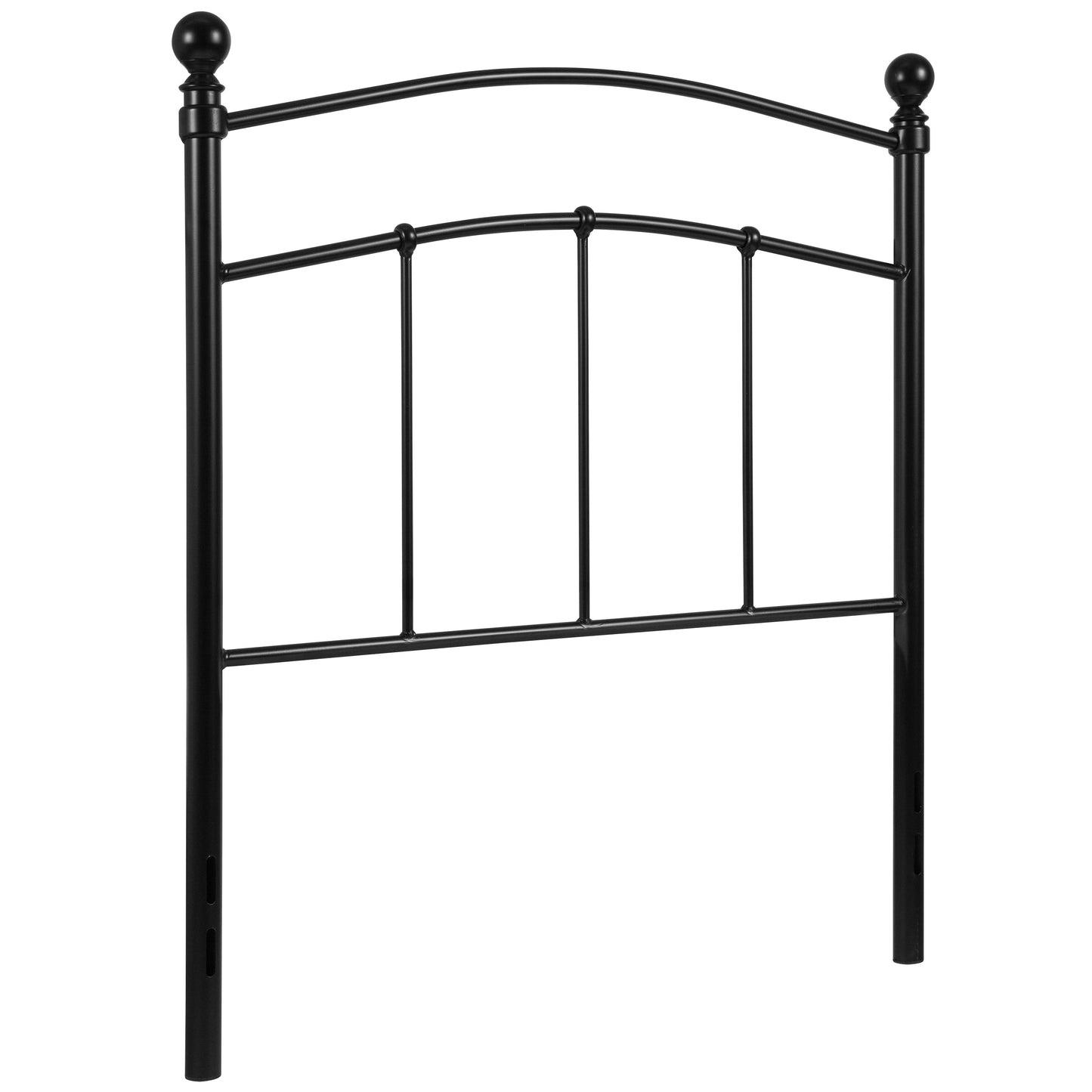 Woodstock Decorative Black Metal Twin Size Headboard Black