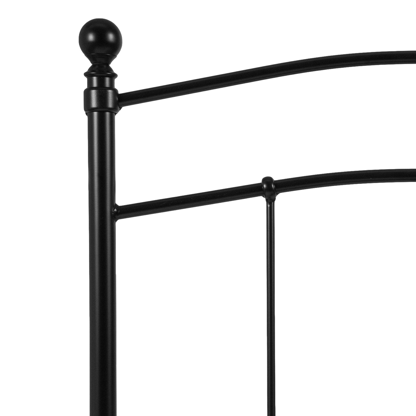 Woodstock Decorative Black Metal Twin Size Headboard Black