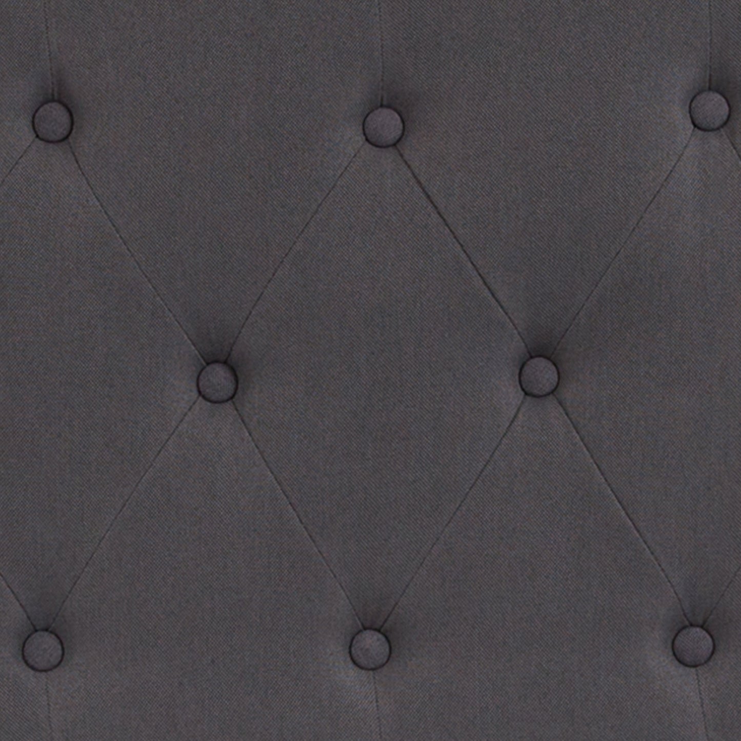 Cambridge Tufted Upholstered King Size Headboard in Dark Gray Fabric Dark Gray