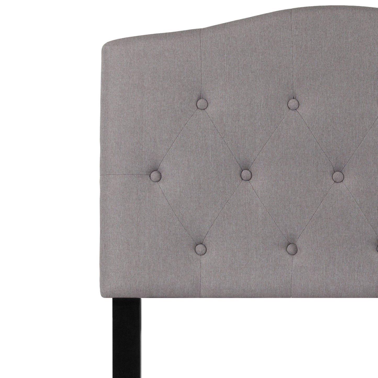 Cambridge Tufted Upholstered Twin Size Headboard in Light Gray Fabric Light Gray HG-HB1708-T-LG-GG