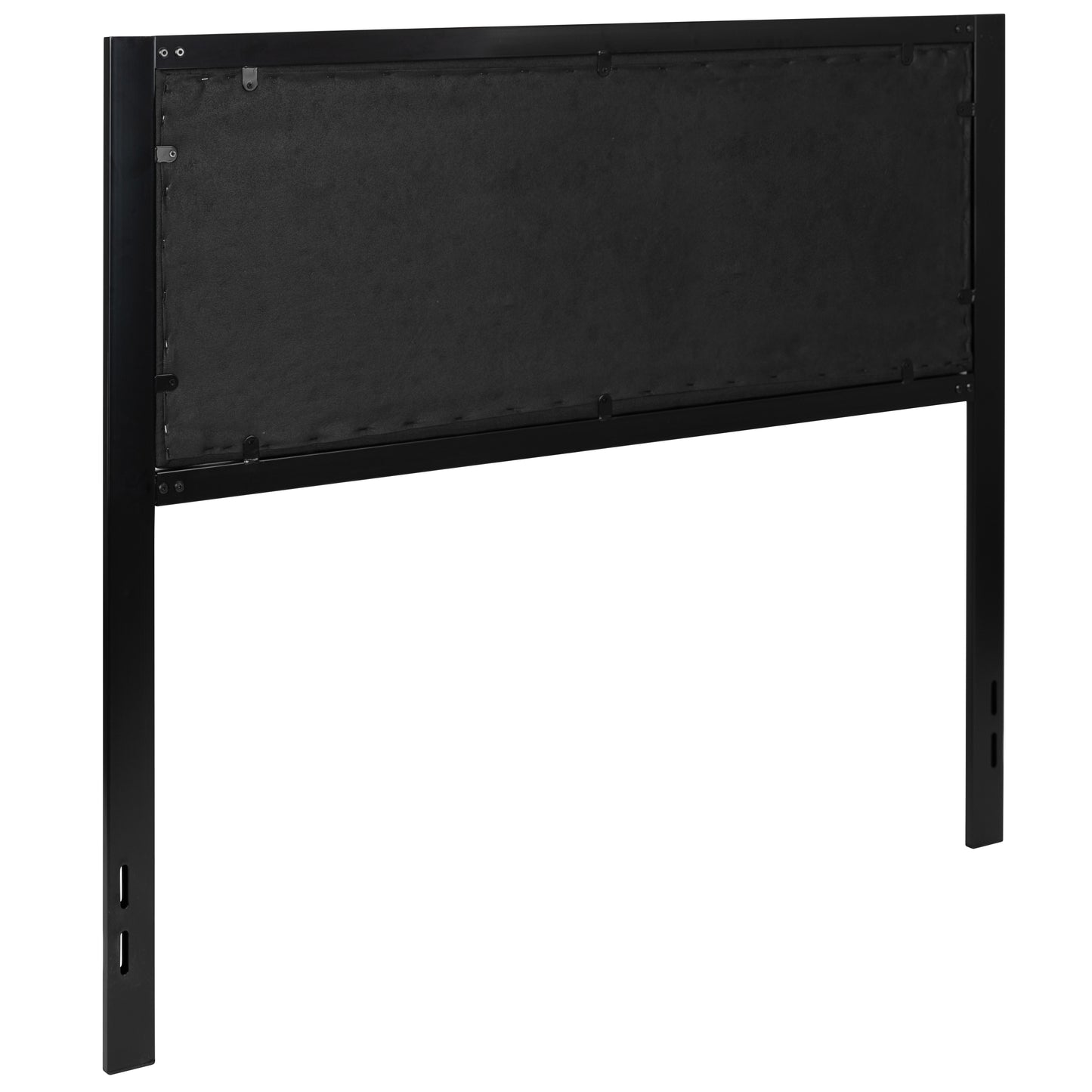 Bristol Metal Tufted Upholstered Full Size Headboard in Black Fabric Black