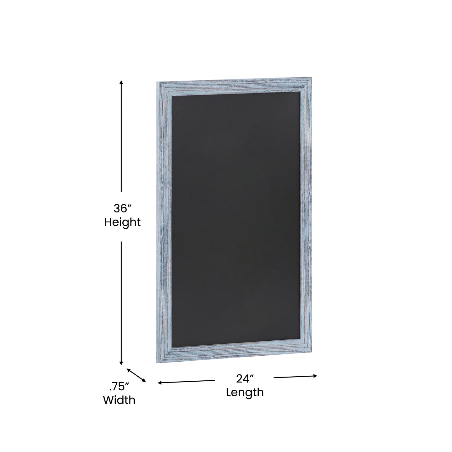 Canterbury 24" x 36" Rustic Blue Wall Mount Magnetic Chalkboard Sign with Eraser, Hanging Wall Chalkboard Memo Board for Home, School, or Business Blue HGWA-1GD-CRE8-072315-GG