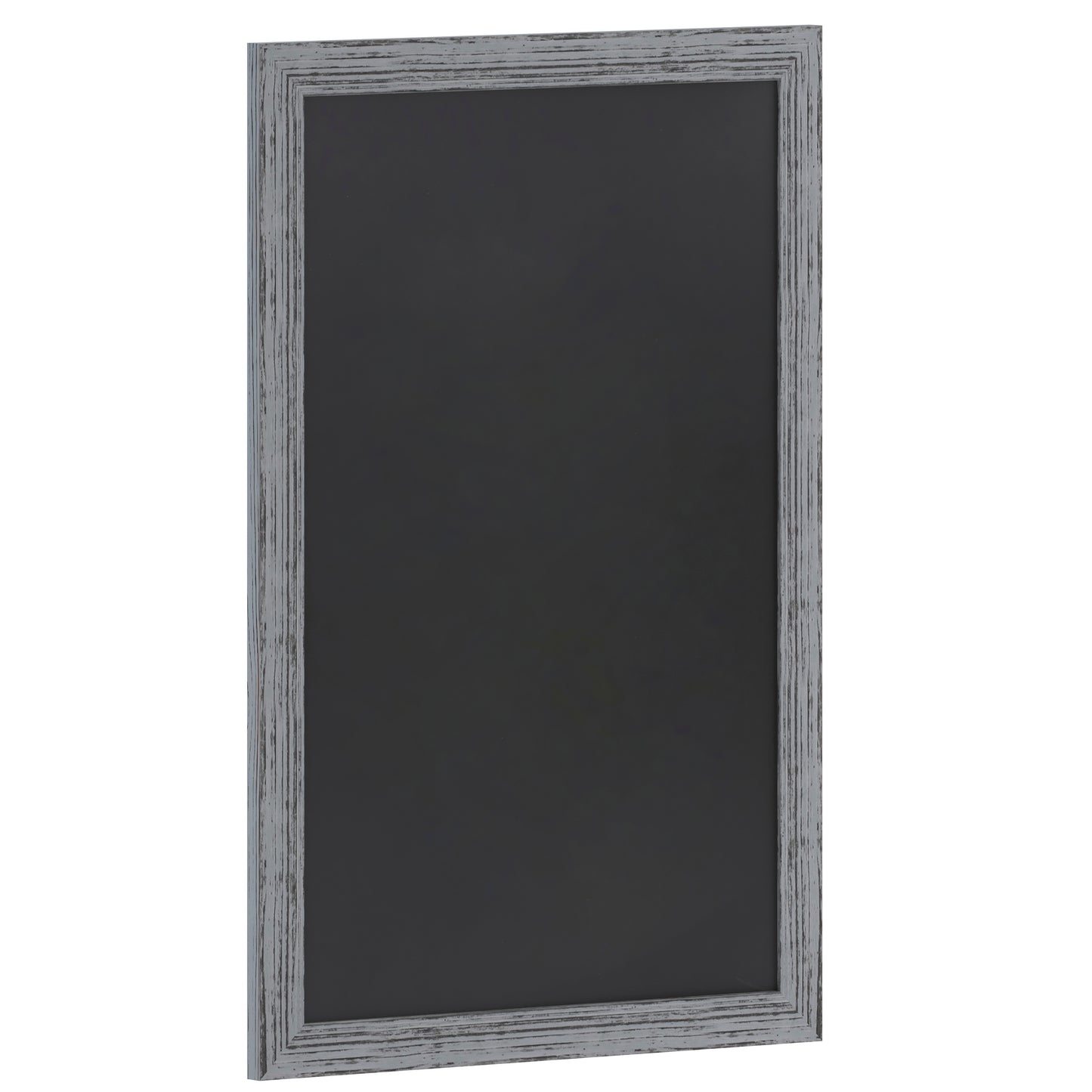 Canterbury 24" x 36" Rustic Gray Wall Mount Magnetic Chalkboard Sign with Eraser, Hanging Wall Chalkboard Memo Board for Home, School, or Business Grey HGWA-5GD-CRE8-272315-GG