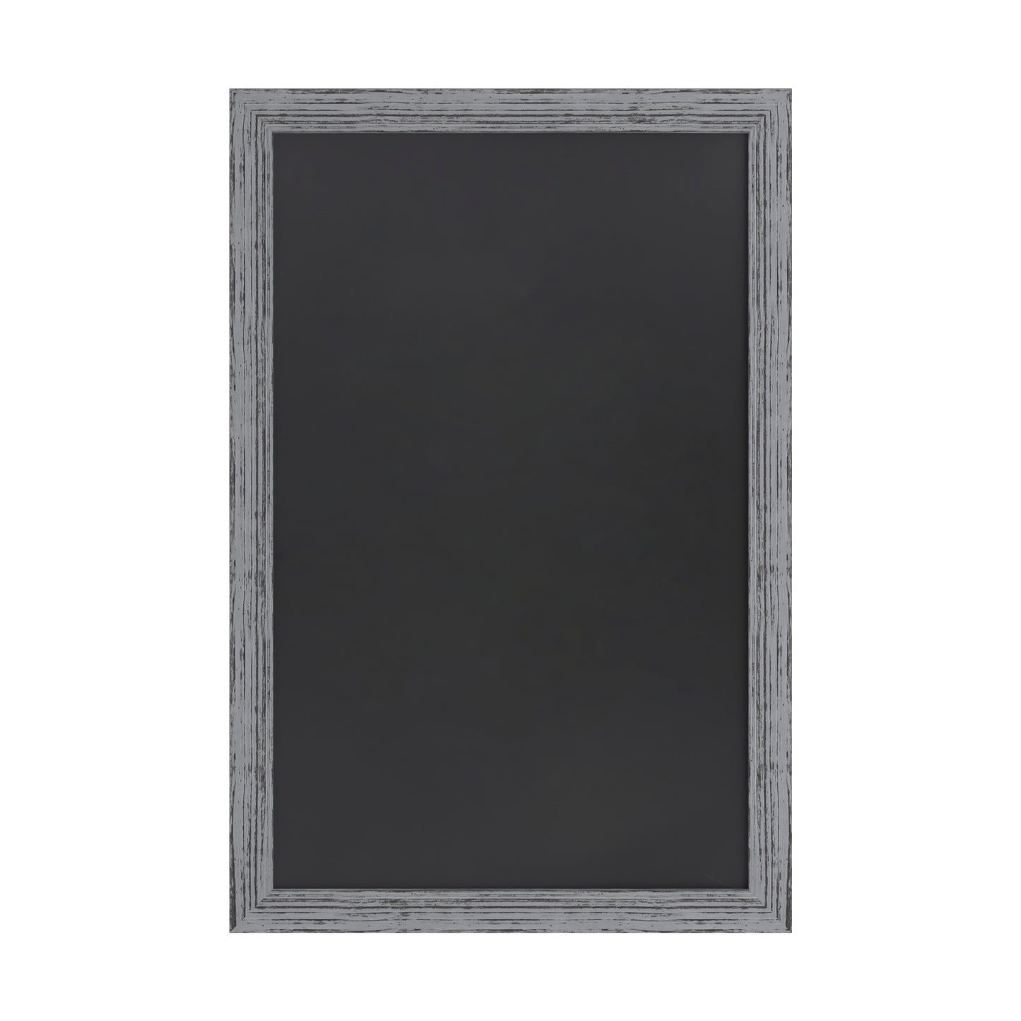 Canterbury 24" x 36" Rustic Gray Wall Mount Magnetic Chalkboard Sign with Eraser, Hanging Wall Chalkboard Memo Board for Home, School, or Business Grey HGWA-5GD-CRE8-272315-GG