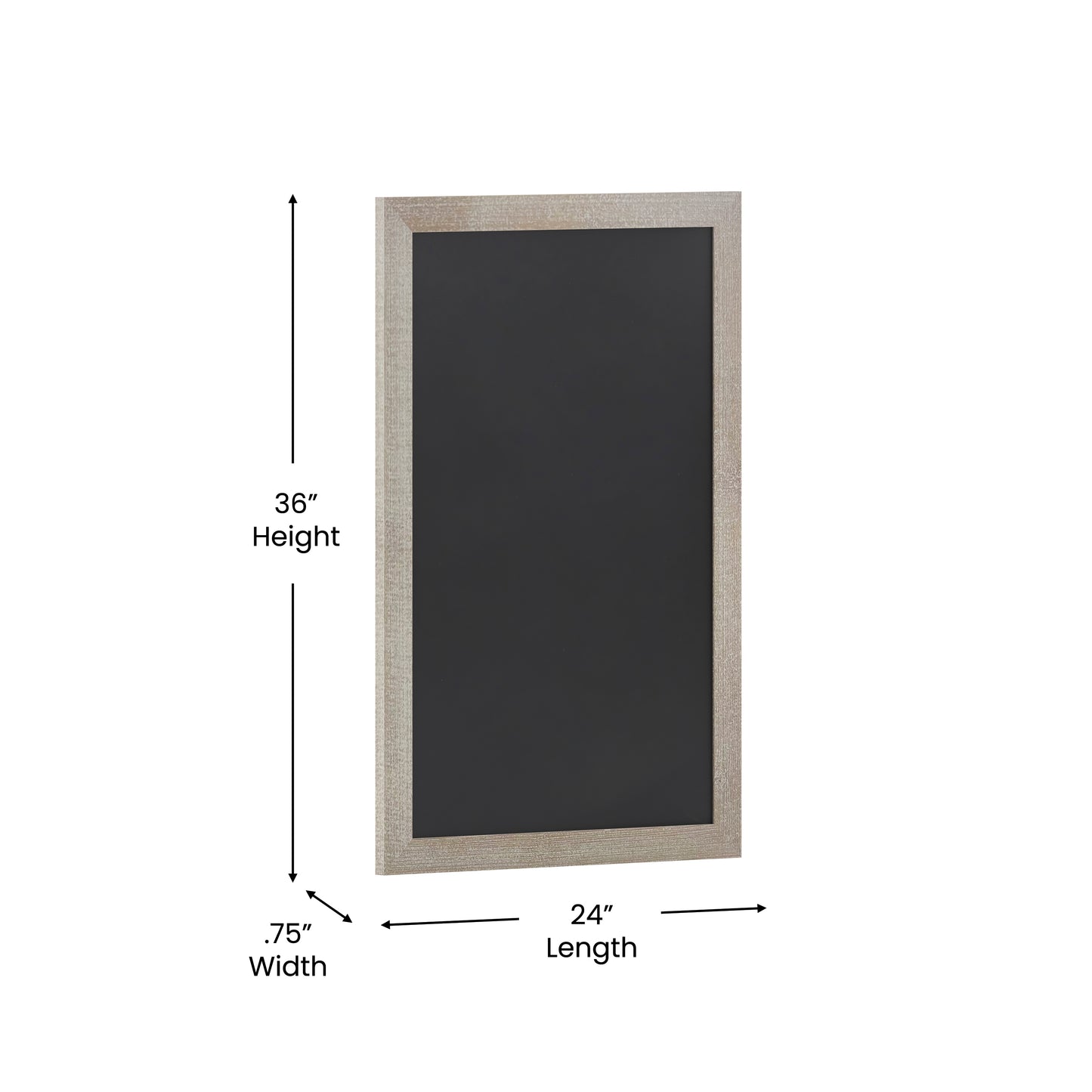 Canterbury 24" x 36" Weathered Wall Mount Magnetic Chalkboard Sign with Eraser, Hanging Wall Chalkboard Memo Board for Home, School, or Business Weathered Brown HGWA-6GD-CRE8-264315-GG