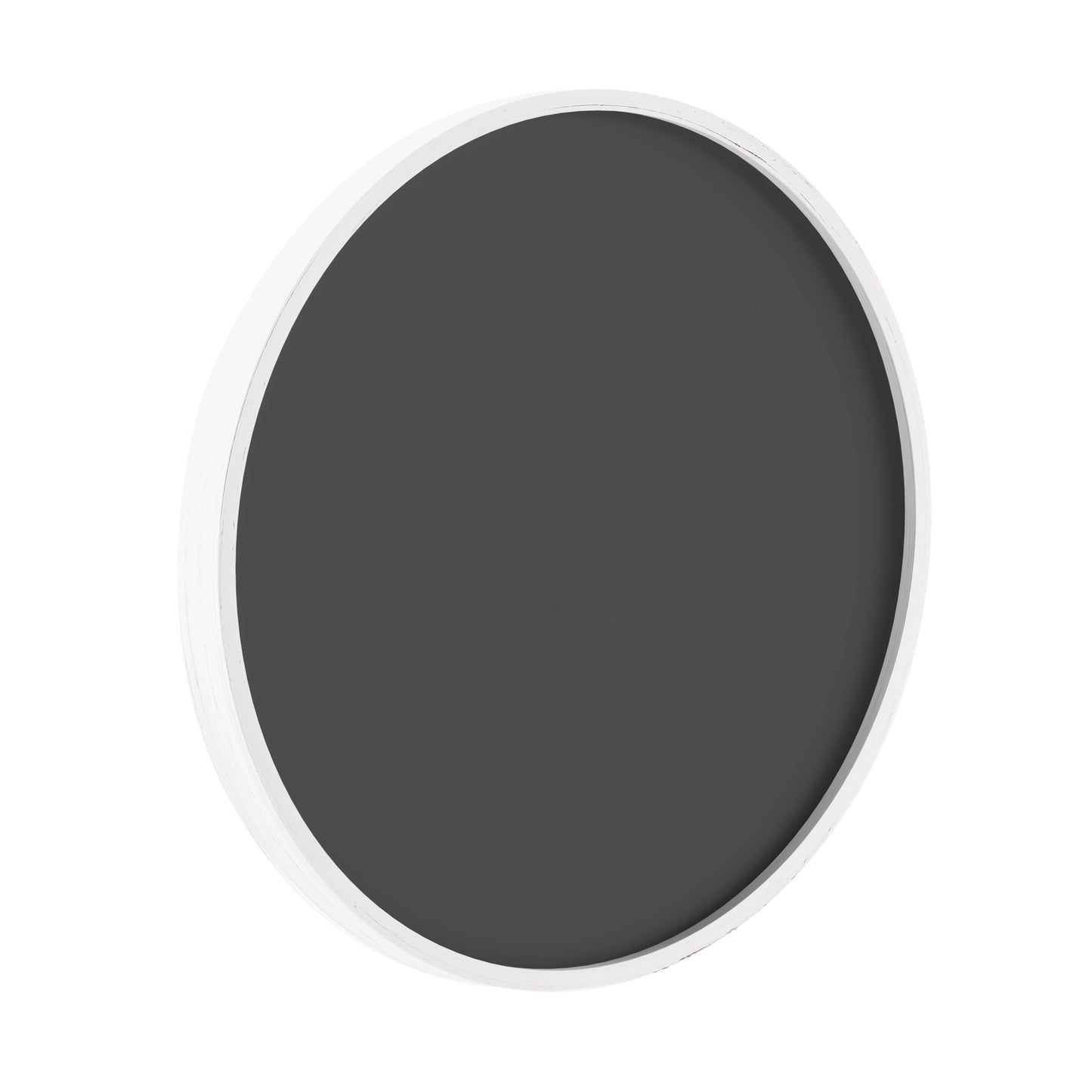 Canterbury 18" Round Wall Mounted Magnetic Chalkboard for Home or Business with Eraser and Chalk in Whitewash Pine Wood Frame White Washed