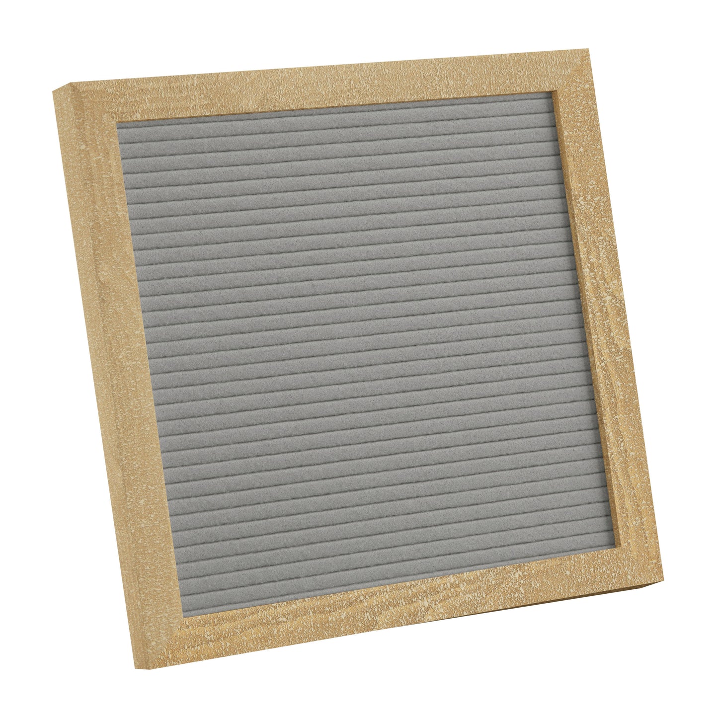 Gracie 10x10 Felt Letter Board with Wooden Frame, 389 PP Letters Including Numbers, Symbols and Icons, Canvas Carrying Case, Weathered Wood/Gray Felt Weathered Wood Frame/Gray Felt