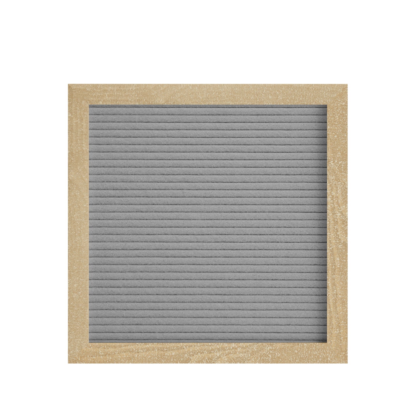 Gracie 10x10 Felt Letter Board with Wooden Frame, 389 PP Letters Including Numbers, Symbols and Icons, Canvas Carrying Case, Weathered Wood/Gray Felt Weathered Wood Frame/Gray Felt
