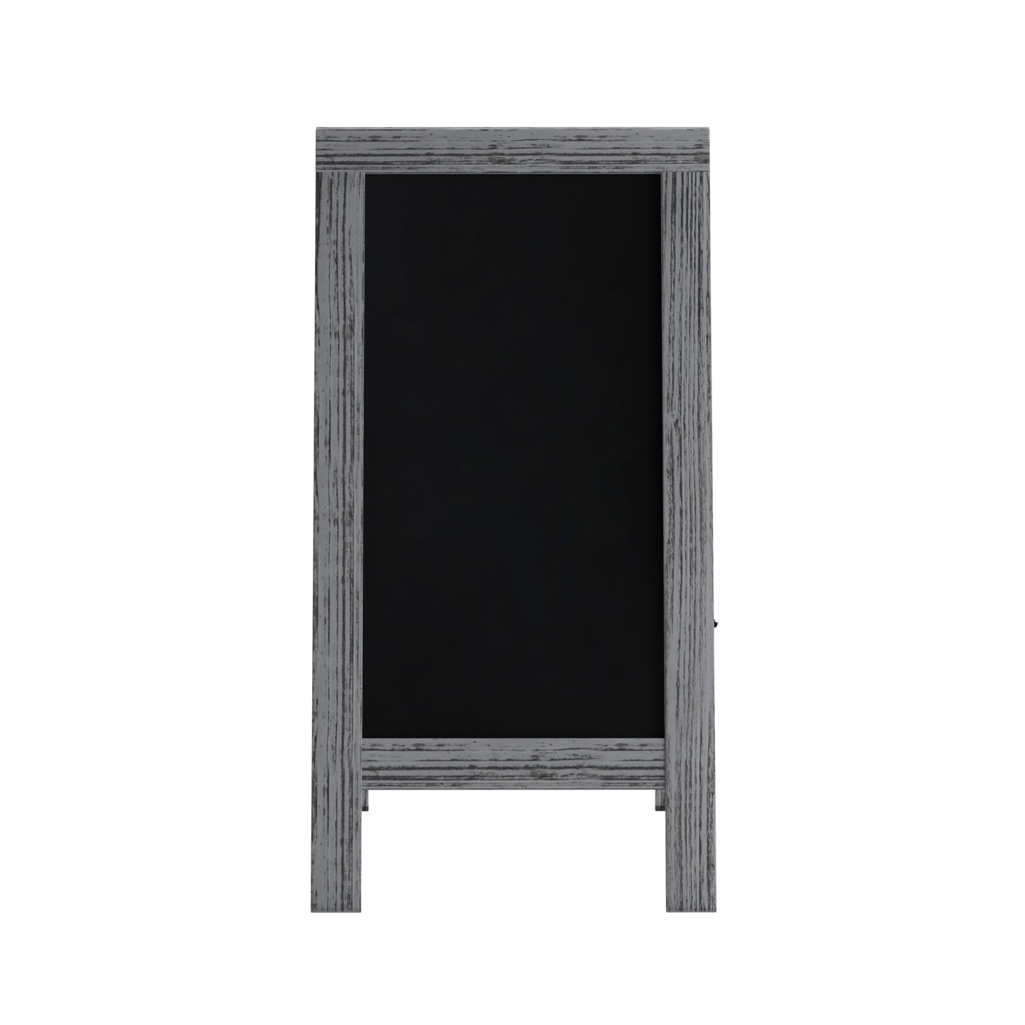 Canterbury 40" x 20" Vintage Wooden A-Frame Magnetic Indoor/Outdoor Chalkboard Sign, Freestanding Double Sided Extra Large Message Board, Graywash Graywash
