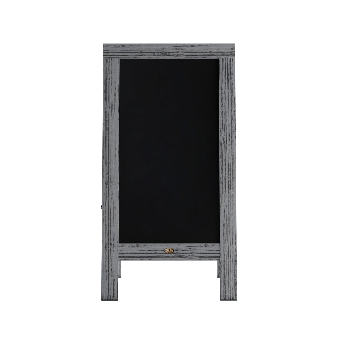 Canterbury 40" x 20" Vintage Wooden A-Frame Magnetic Indoor/Outdoor Chalkboard Sign, Freestanding Double Sided Extra Large Message Board, Graywash Graywash