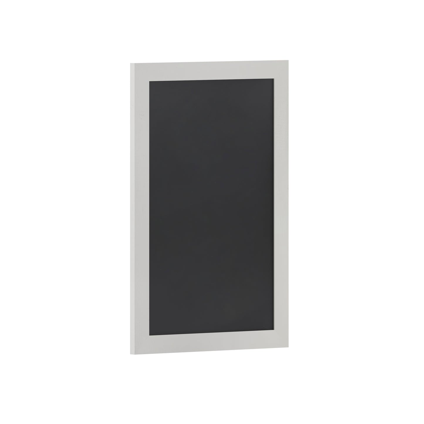 Canterbury 20" x 30" White Wall Mount Magnetic Chalkboard Sign with Eraser, Hanging Wall Chalkboard Memo Board for Home, School, or Business Solid White