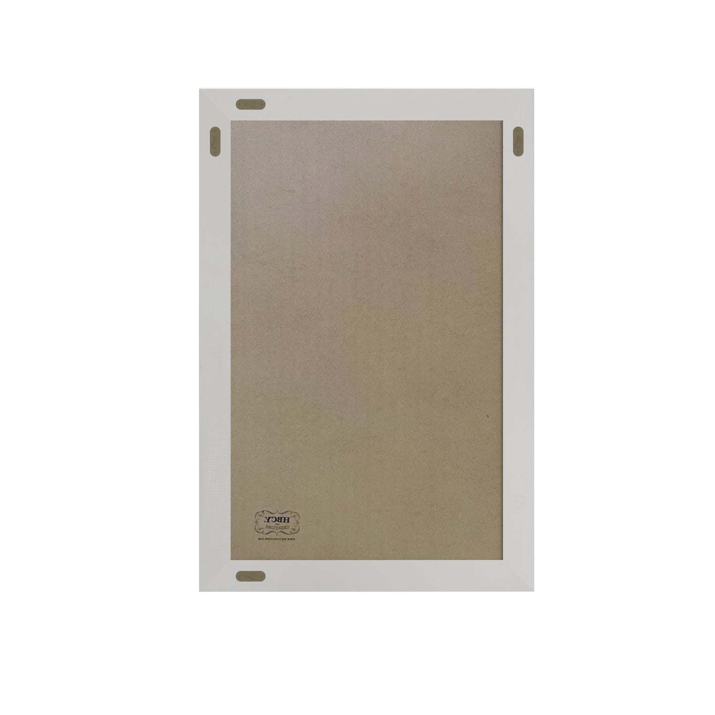 Canterbury 20" x 30" White Wall Mount Magnetic Chalkboard Sign with Eraser, Hanging Wall Chalkboard Memo Board for Home, School, or Business Solid White